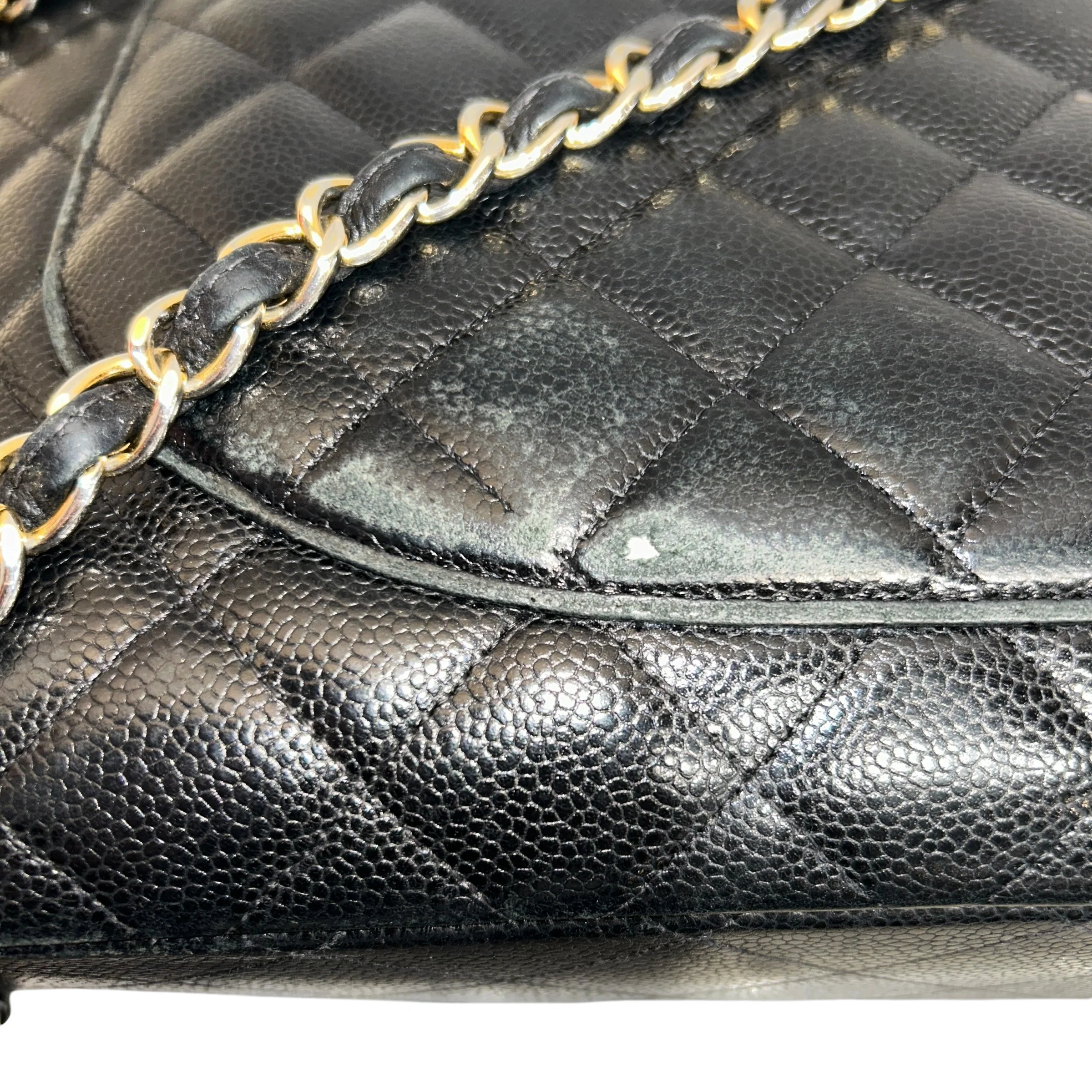 CHANEL/Hand Bag/Leather/BLK/Maxi Duouble flap