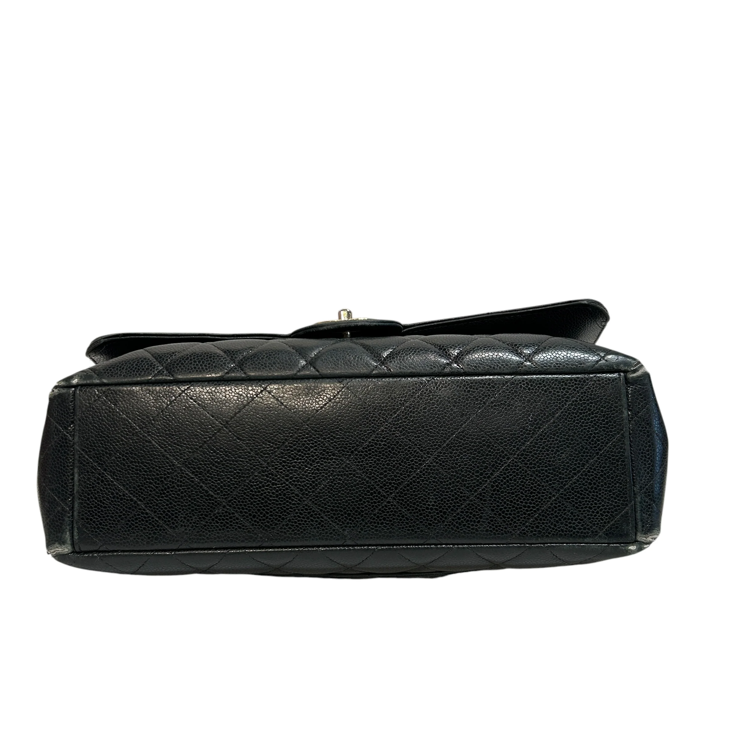 CHANEL/Hand Bag/Leather/BLK/Maxi Duouble flap