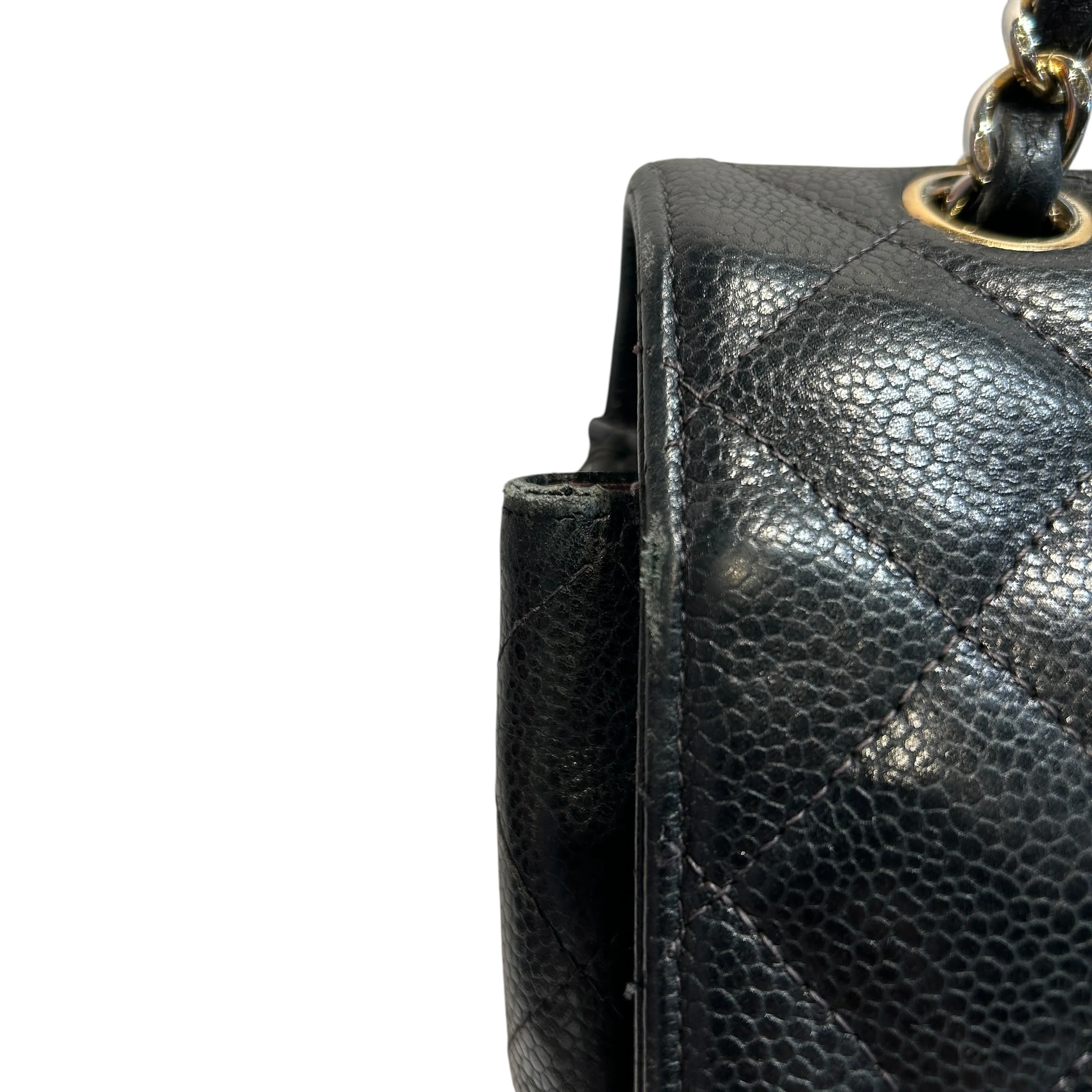 CHANEL/Hand Bag/Leather/BLK/Maxi Duouble flap