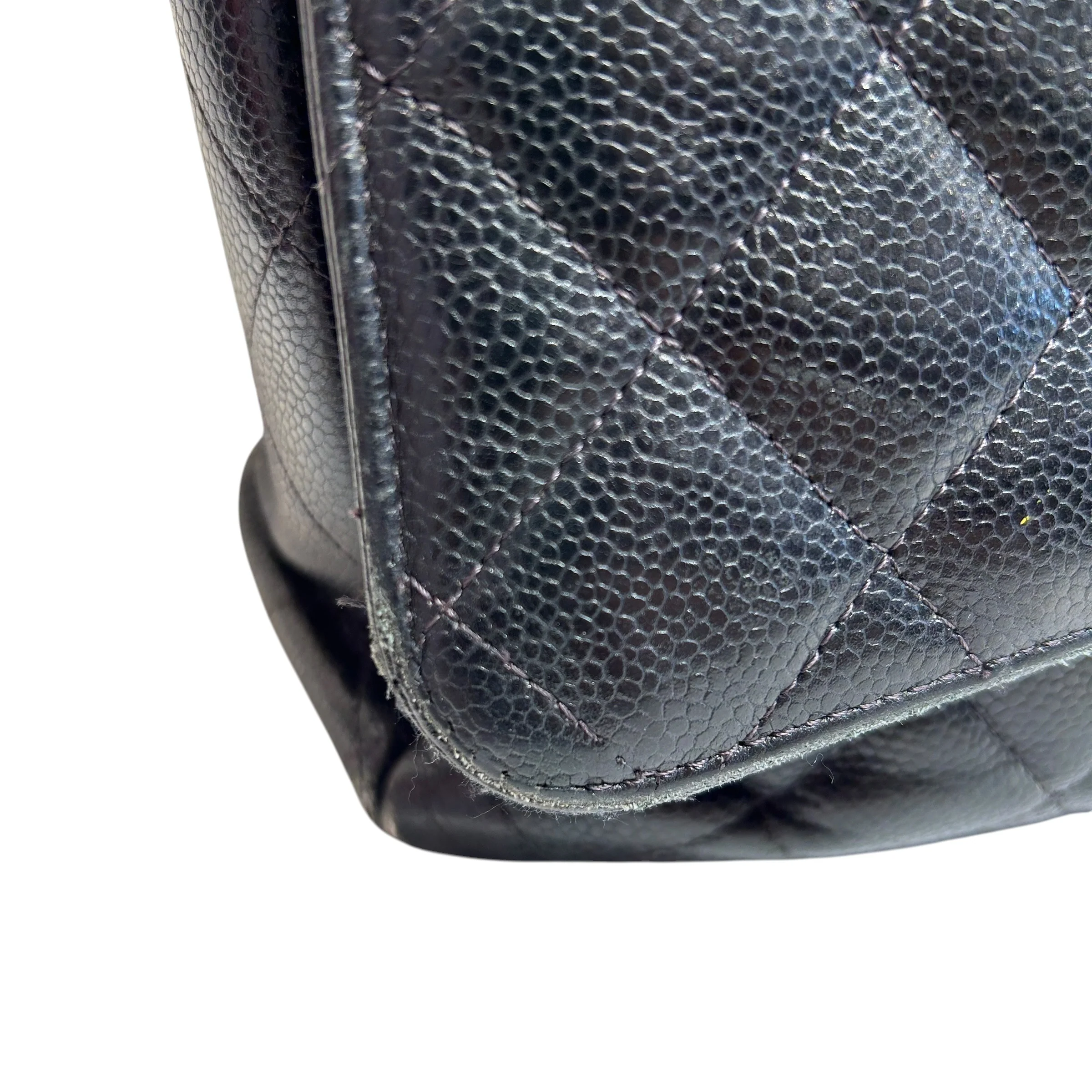 CHANEL/Hand Bag/Leather/BLK/Maxi Duouble flap