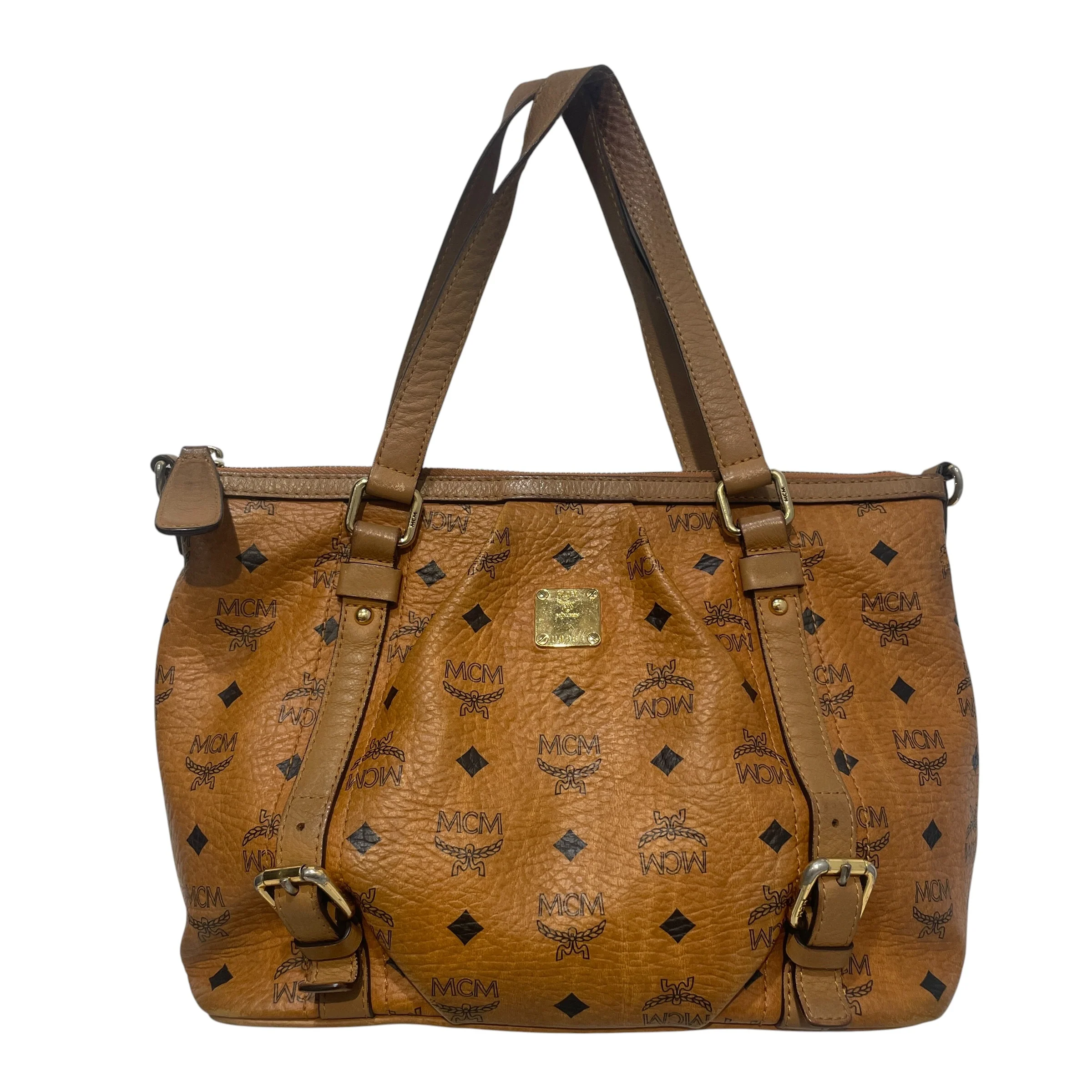 1386-mcm-bag-leather-brw-monogram-hand-bag-1.webp MCM/Bag/Leather/BRW/Monogram Hand bag