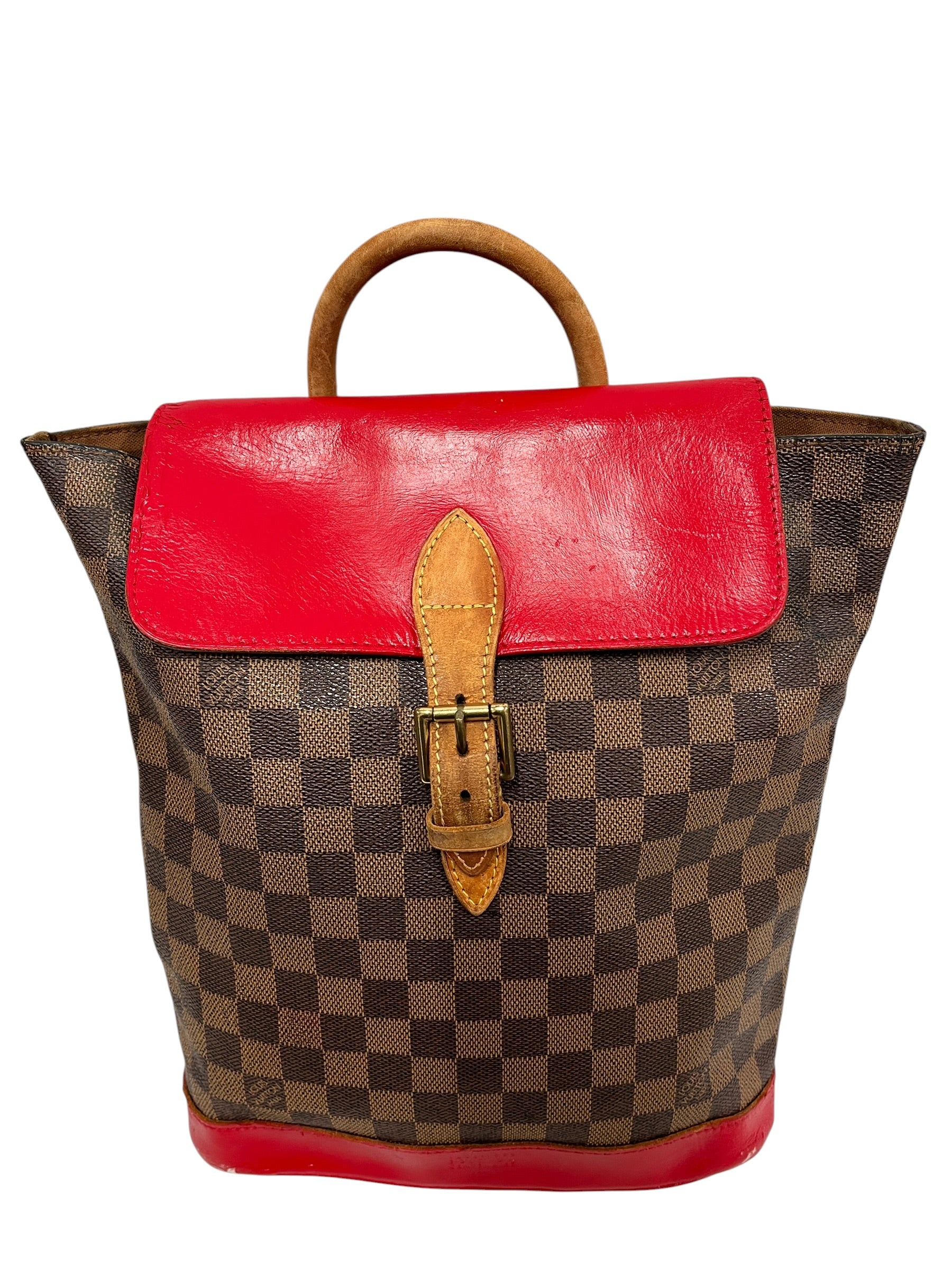 LOUIS VUITTON/Backpack/Leather/RED/SOHO BACKPACK