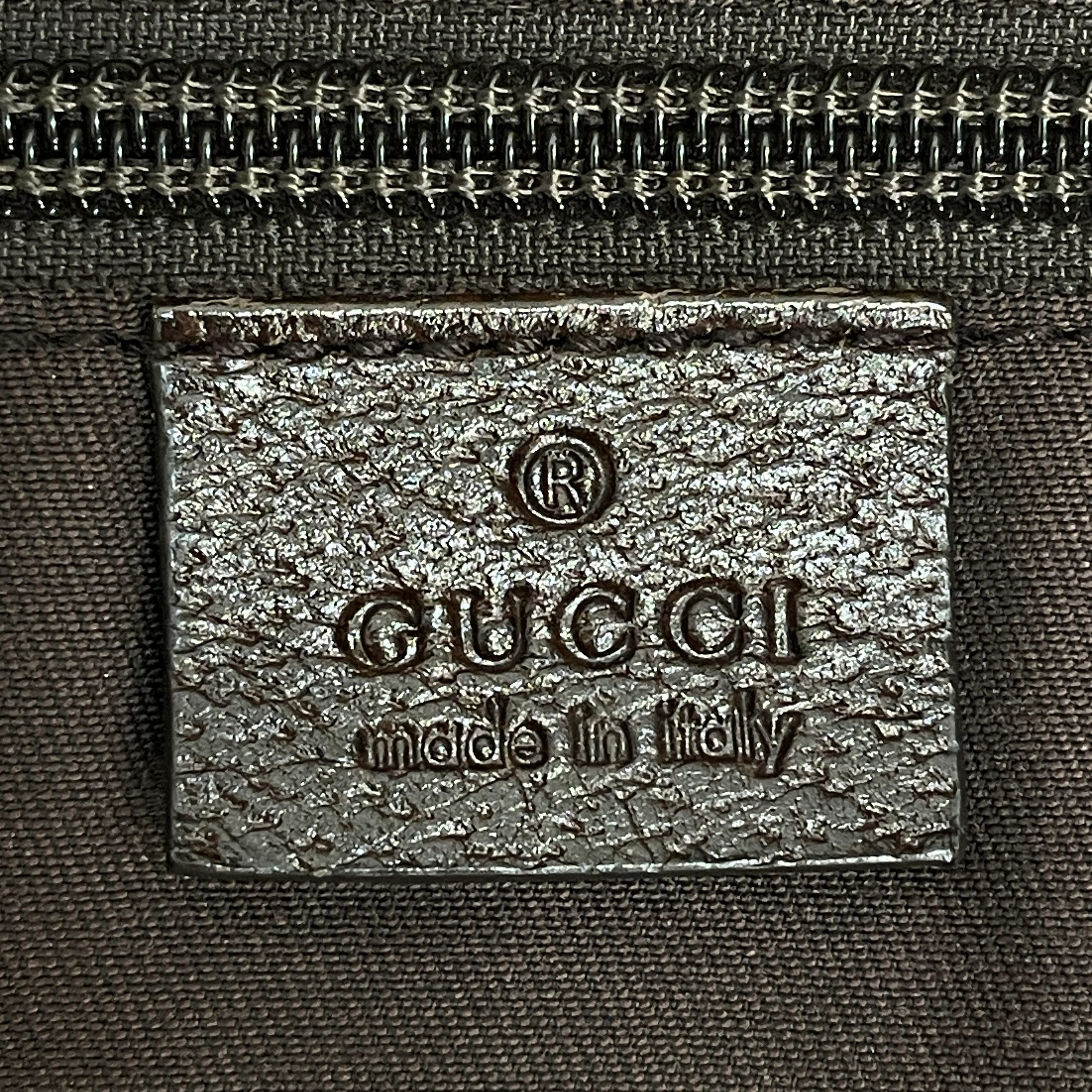 GUCCI/Tote Bag/Monogram/Cotton/CML/LARGE TOTE/GREEN STRAP W RED