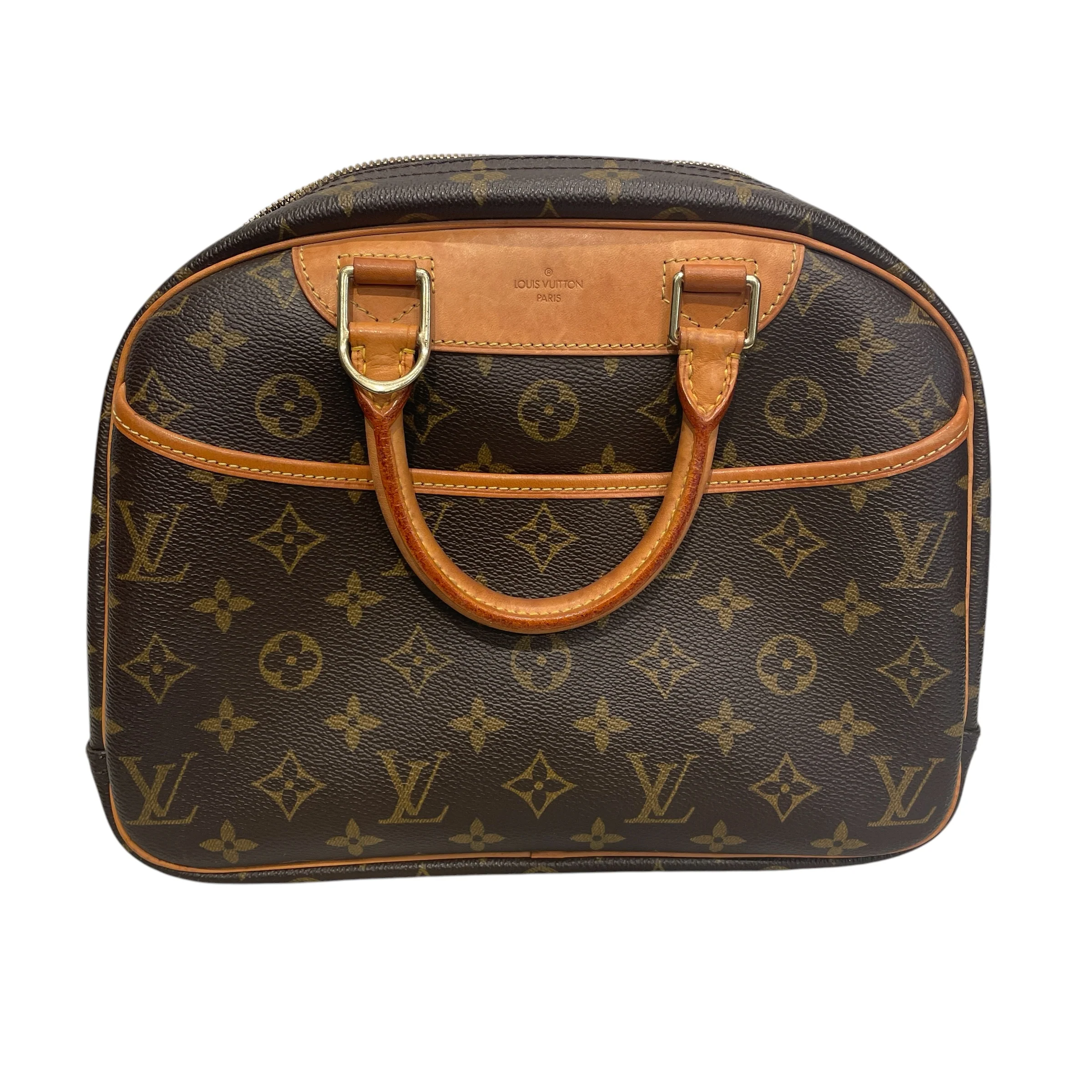 LOUIS VUITTON/Hand Bag/Monogram/Leather/BRW/DEAUVILLE BOWLING BAG