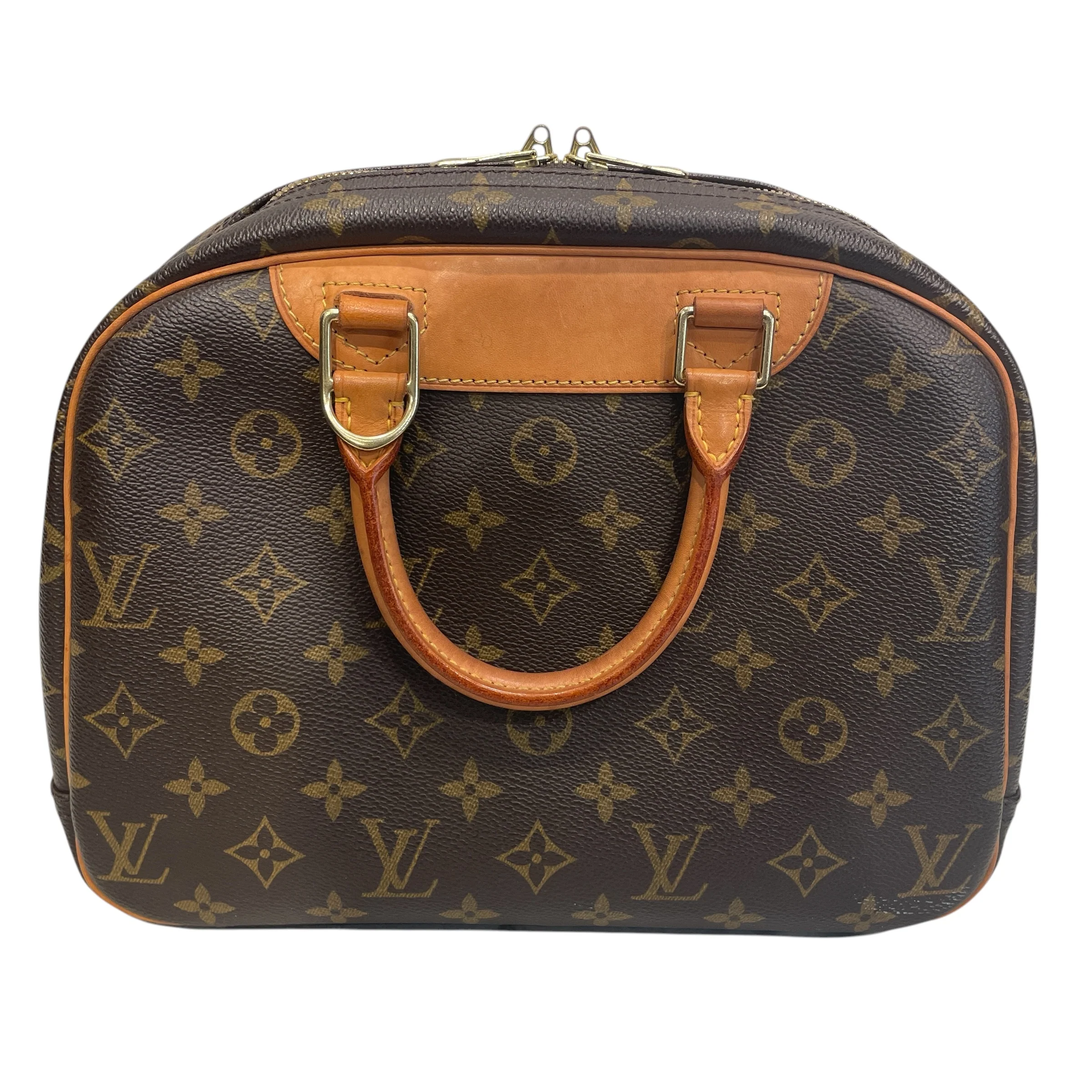 LOUIS VUITTON/Hand Bag/Monogram/Leather/BRW/DEAUVILLE BOWLING BAG