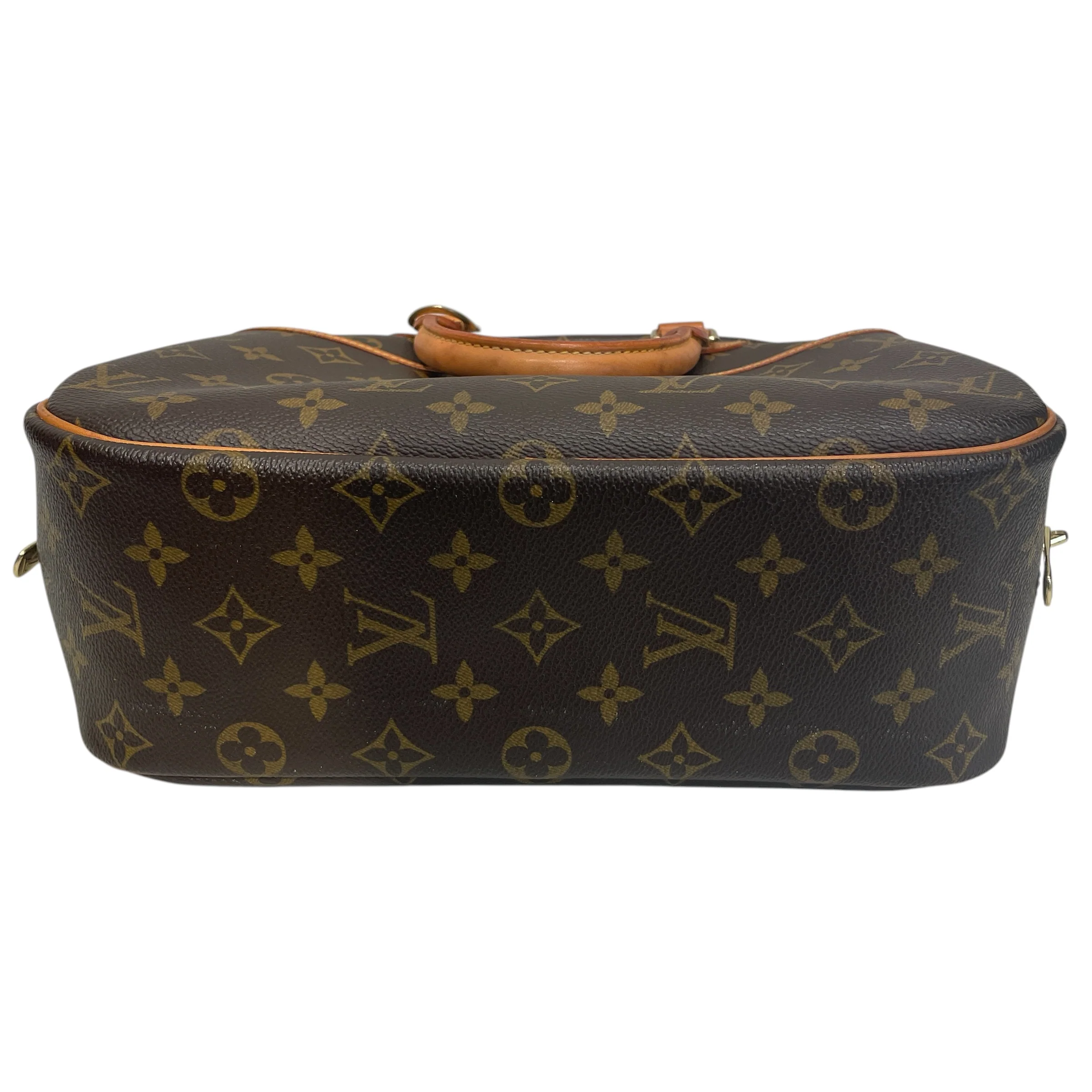 LOUIS VUITTON/Hand Bag/Monogram/Leather/BRW/DEAUVILLE BOWLING BAG