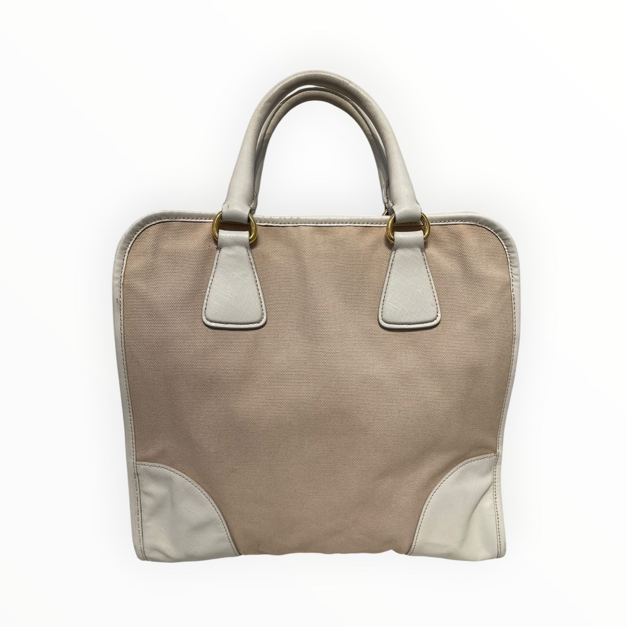 PRADA/Tote Bag/Cotton/CRM/CANAPA 2-WAY TOTE
