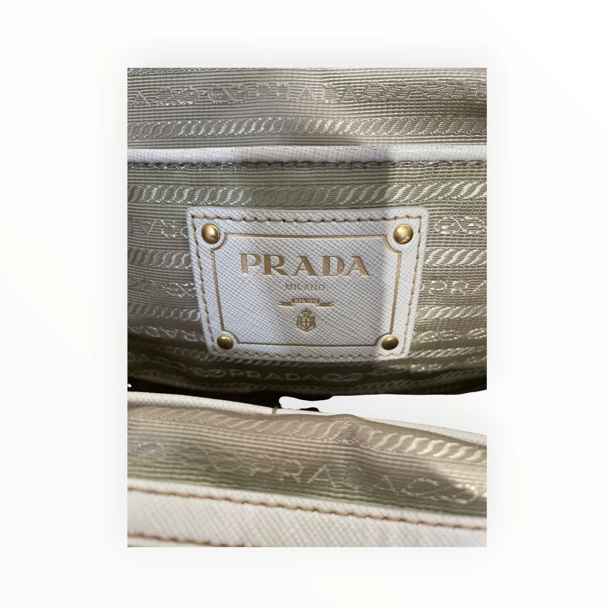 PRADA/Tote Bag/Cotton/CRM/CANAPA 2-WAY TOTE
