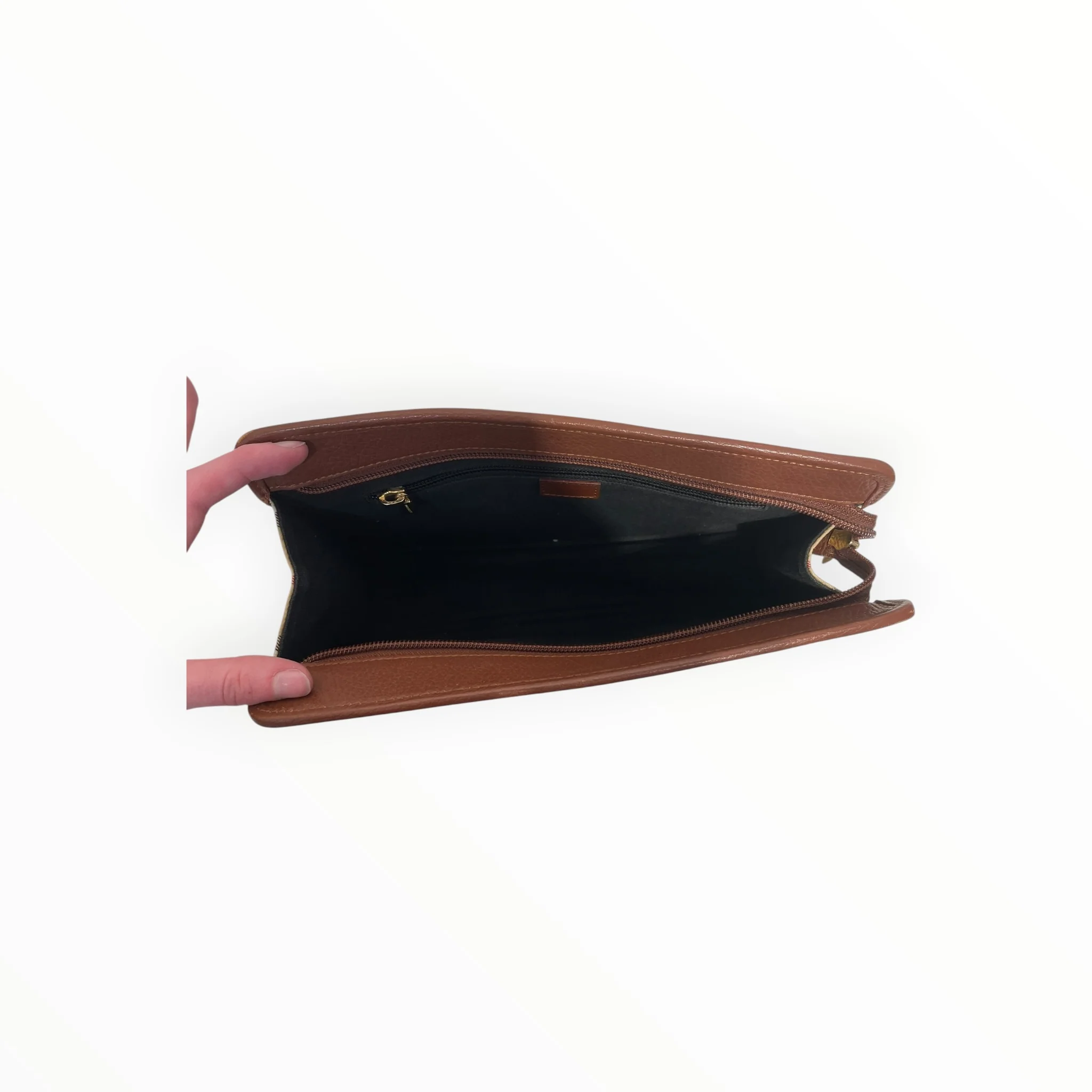 BURBERRY LONDON/Pouch/Leather/CML/CLASSIC CHECH ON SIDE
