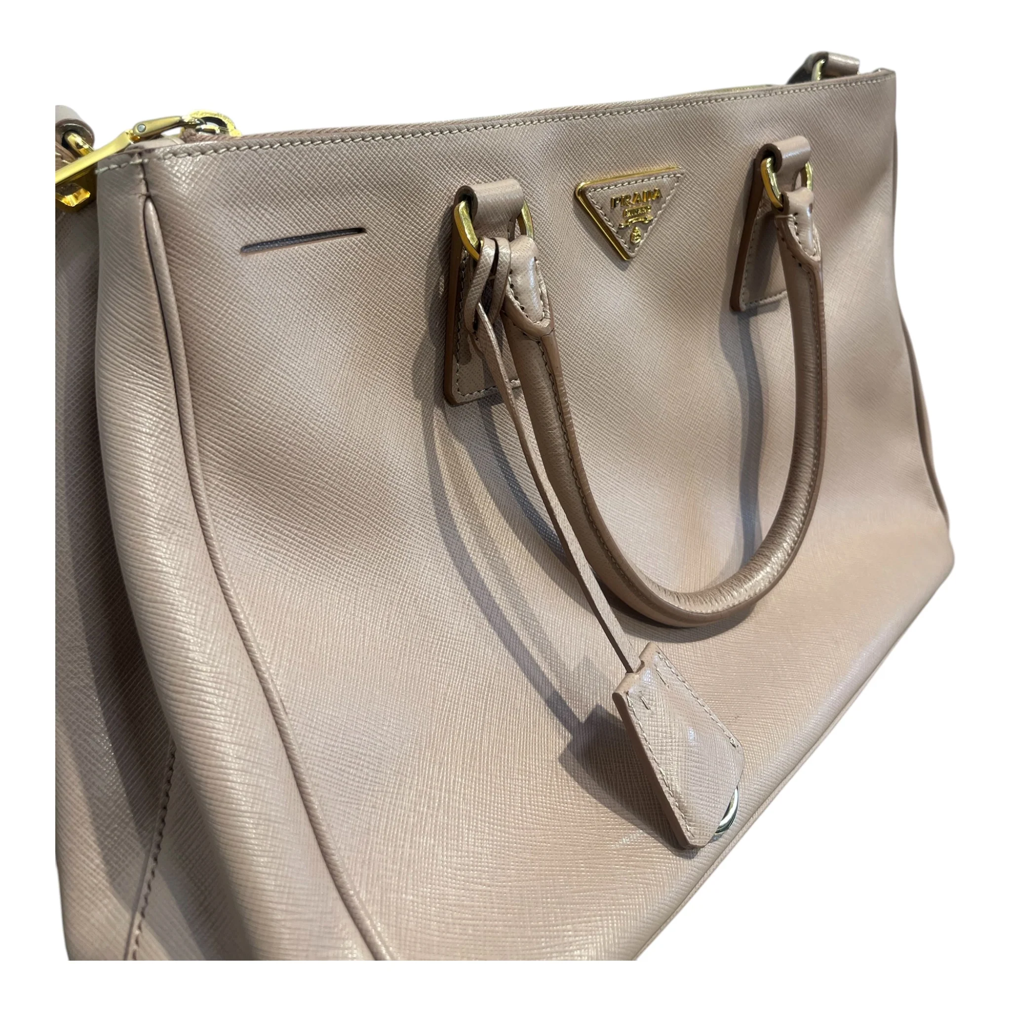 PRADA/Tote Bag/Leather/BEG/SAFFIANO 14
