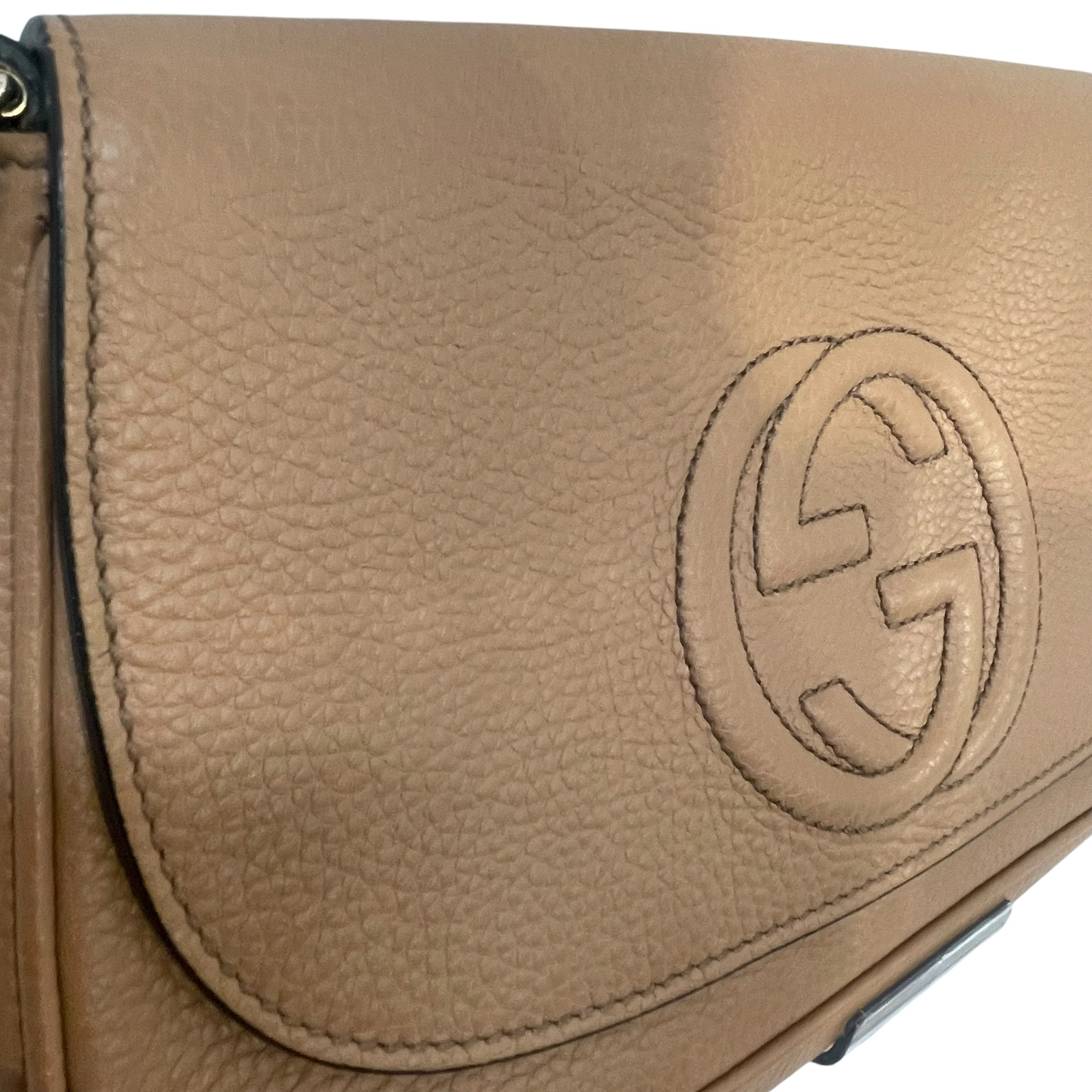 GUCCI/Cross Body Bag/Leather/CML/medium interlock g soho