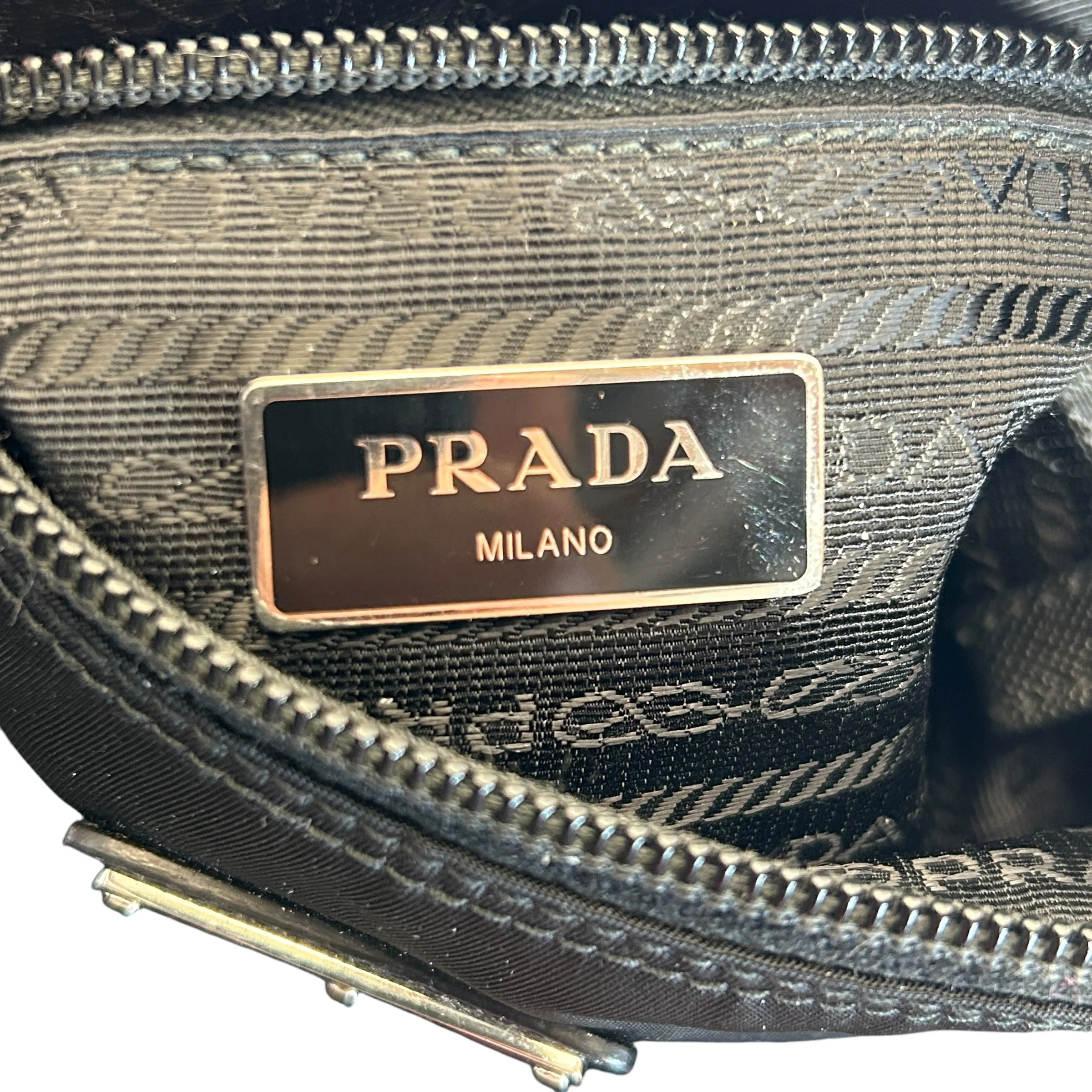 PRADA/Cross Body Bag/Nylon/BLK/TESSUTO SLING
