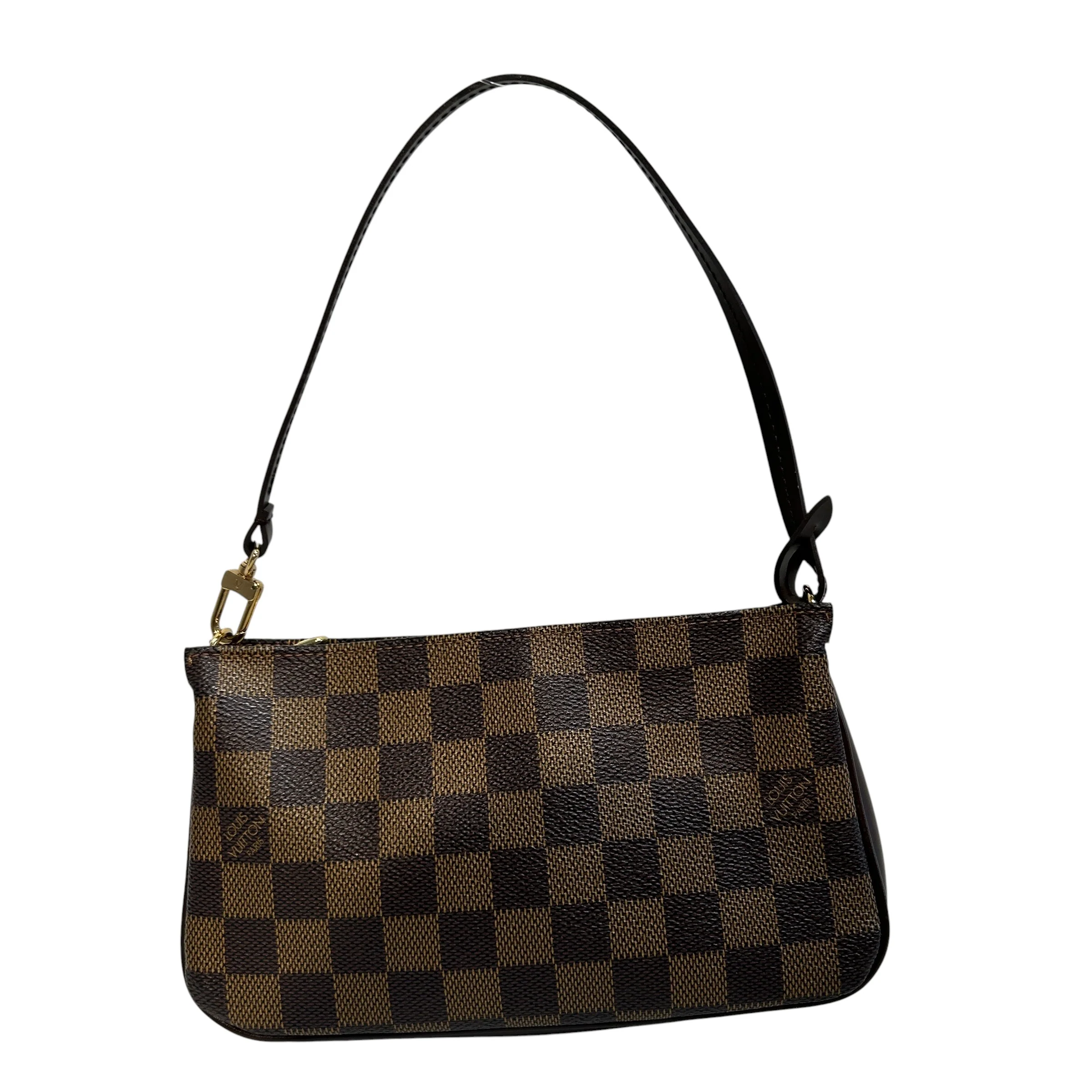 LOUIS VUITTON/Hand Bag/Monogram/Leather/BRW/DAMIER EBENE POCHETTE NAVONA