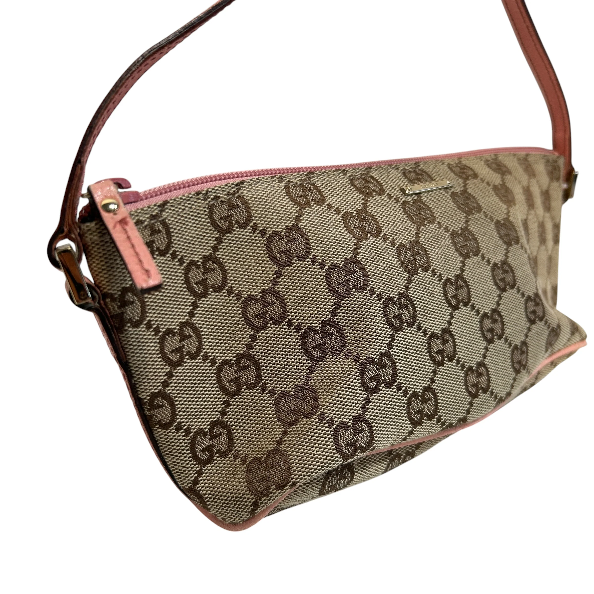 GUCCI/Hand Bag/Monogram/BRW/GGCANVAS BOAT