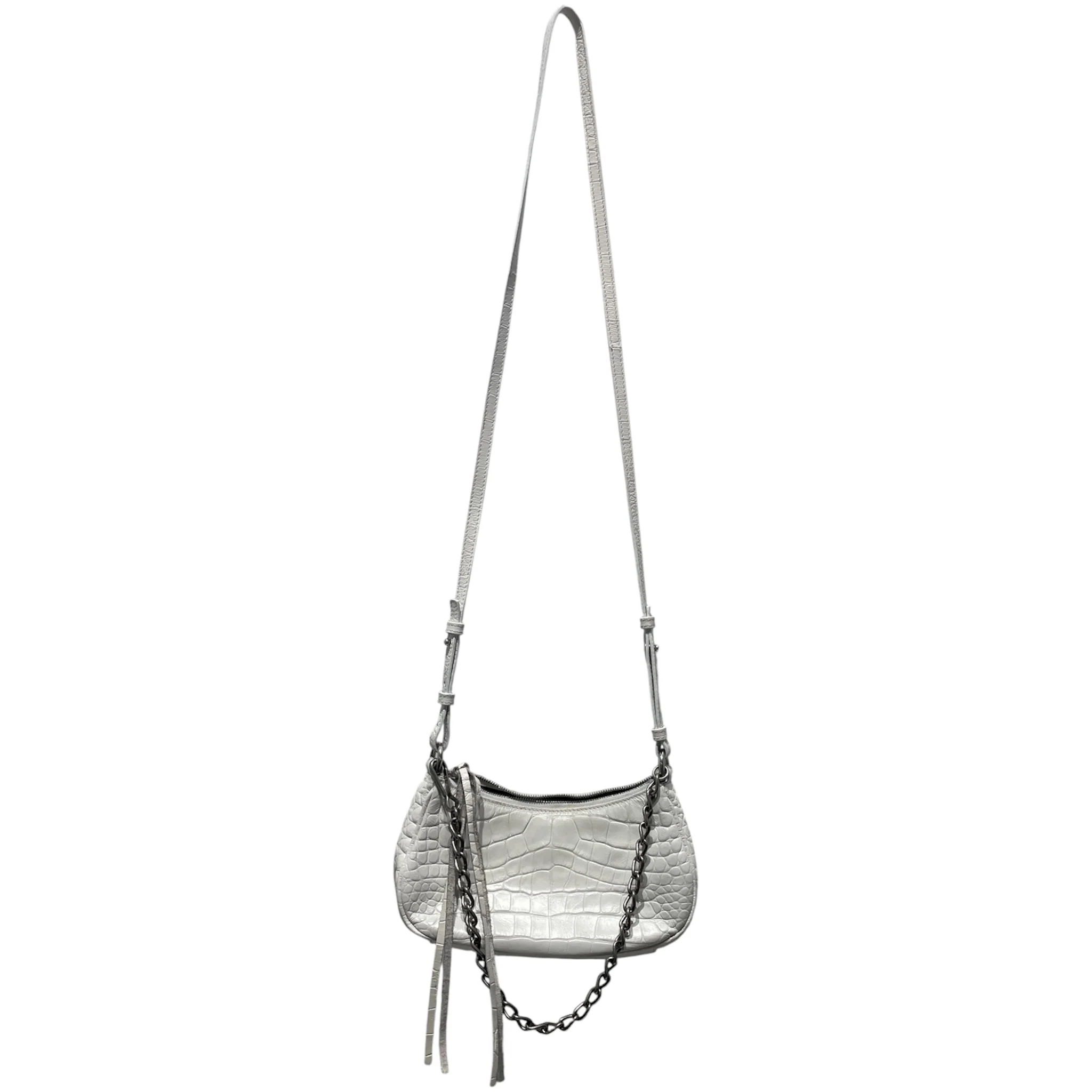 BALENCIAGA/Cross Body Bag/Leather/WHT/