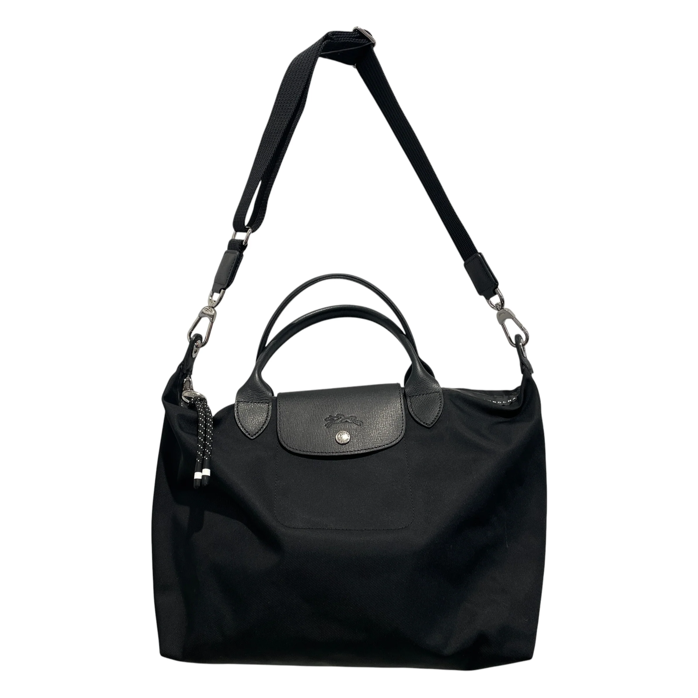 LONGCHAMP/Cross Body Bag/Nylon/BLK/Le pilage energy