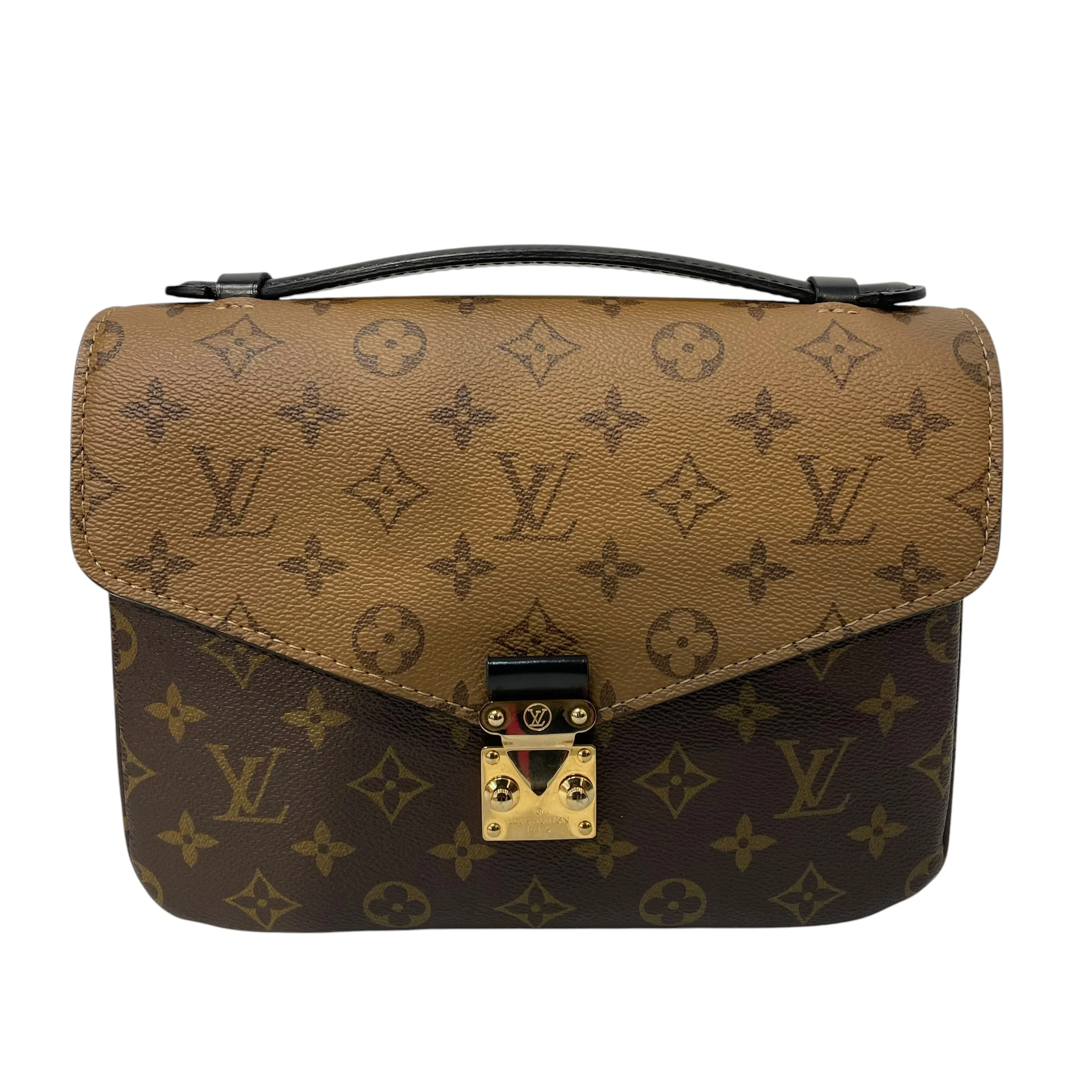 LOUIS VUITTON/Cross Body Bag/Monogram/Leather/BRW/Pochette Metis Reverse