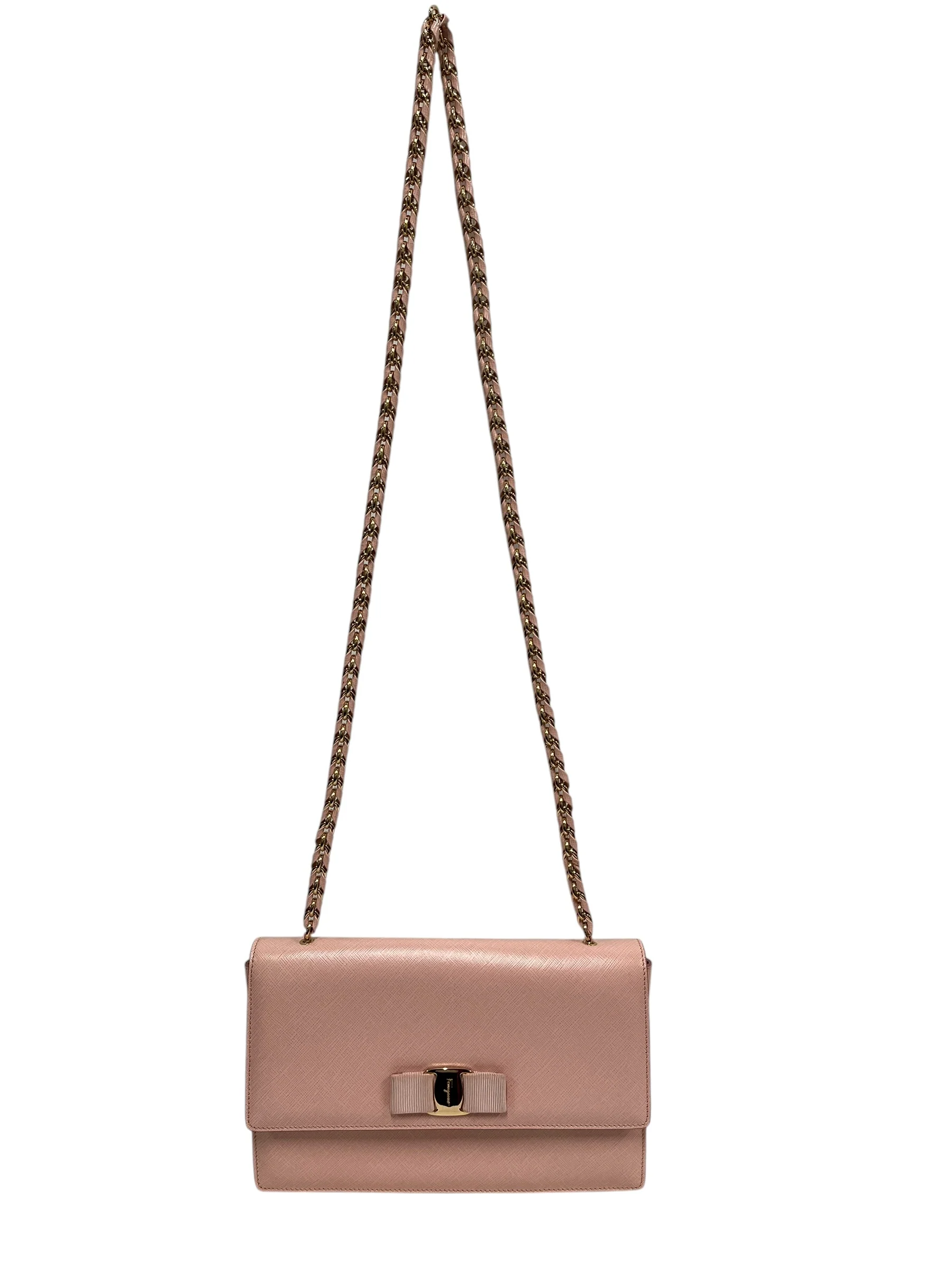 Salvatore Ferragamo/Cross Body Bag/Leather/PNK/Vara Saffiano Leather