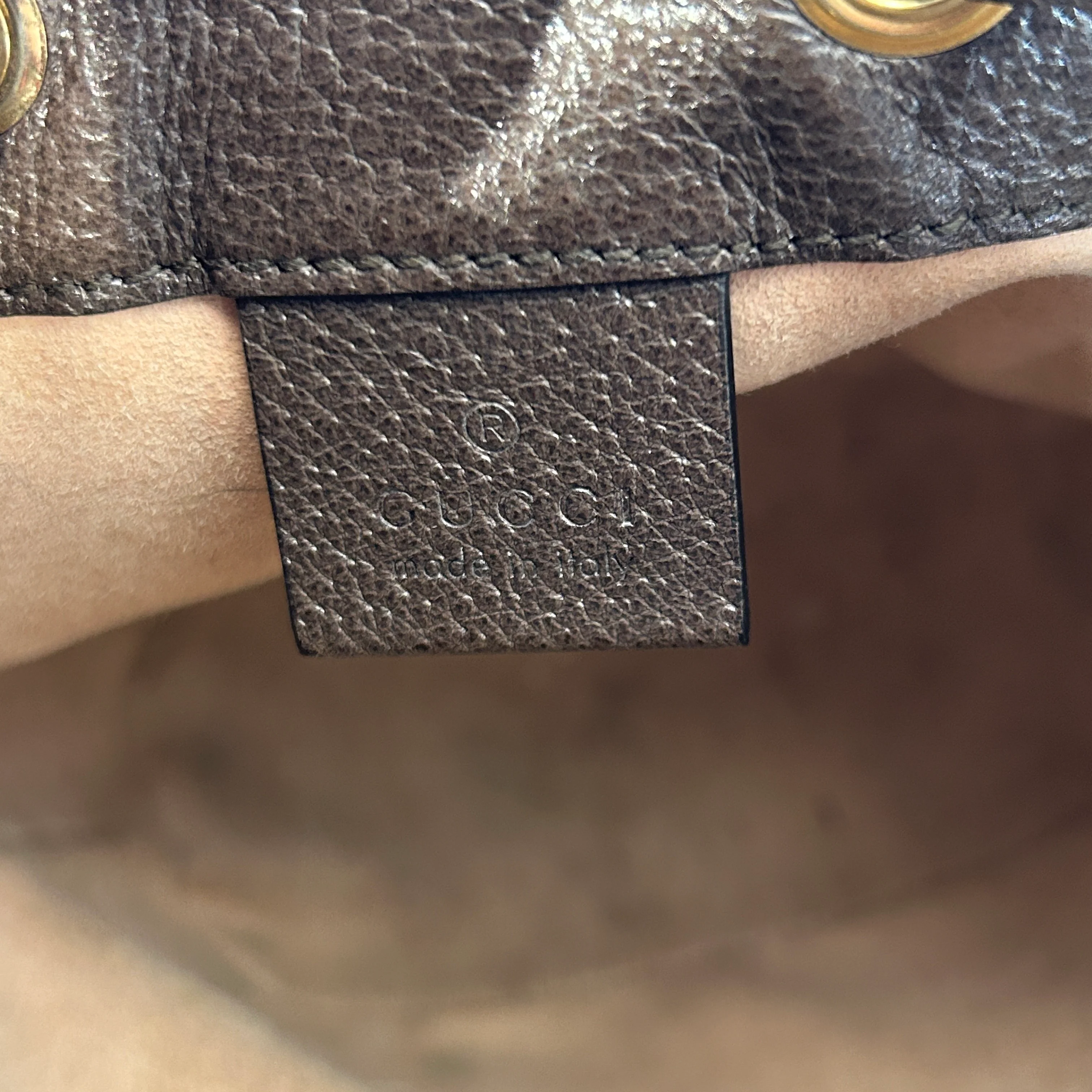 GUCCI/Bag/Monogram/KHK/Small Ophidia Bucket