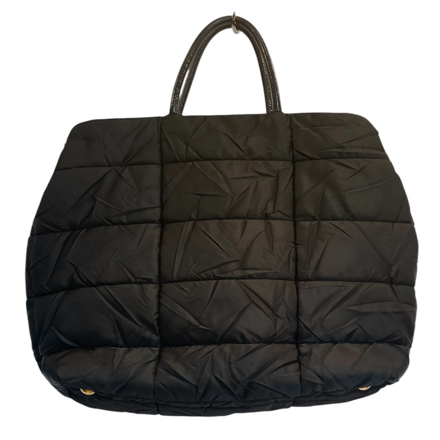 PRADA/Hand Bag/Nylon/BLK/black handbag