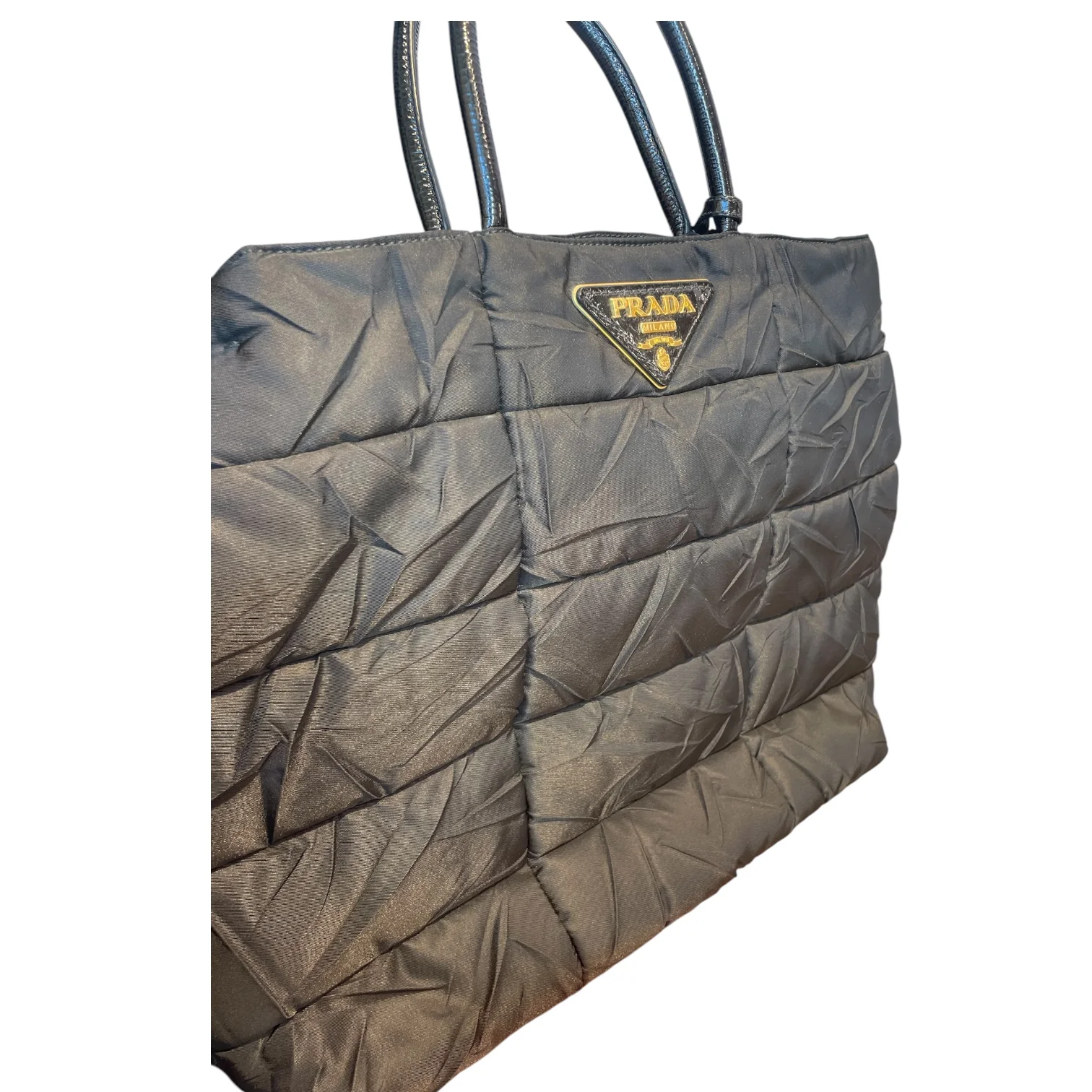 PRADA/Hand Bag/Nylon/BLK/black handbag
