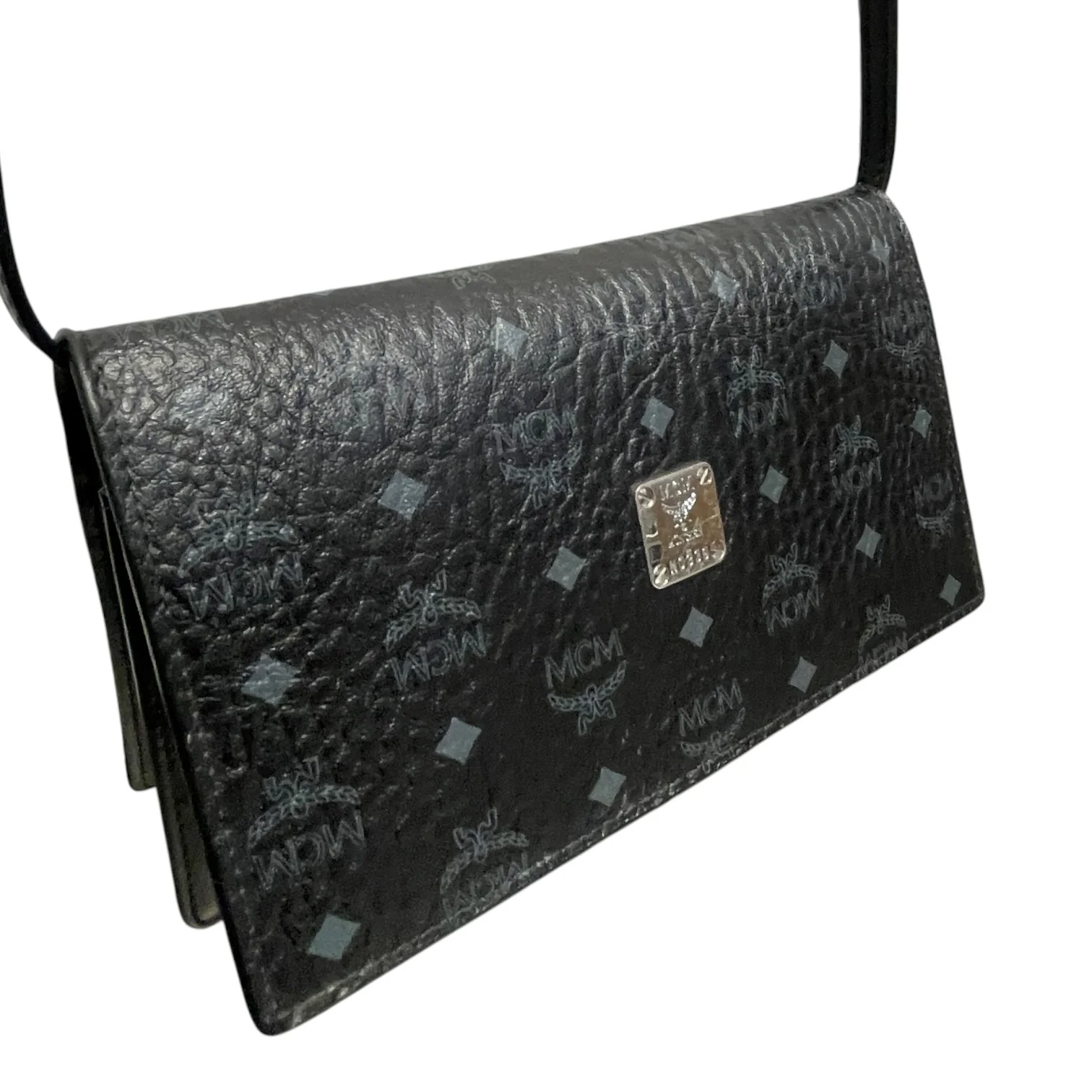 MCM/Cross Body Bag/Monogram/Leather/BLK/VISETOS