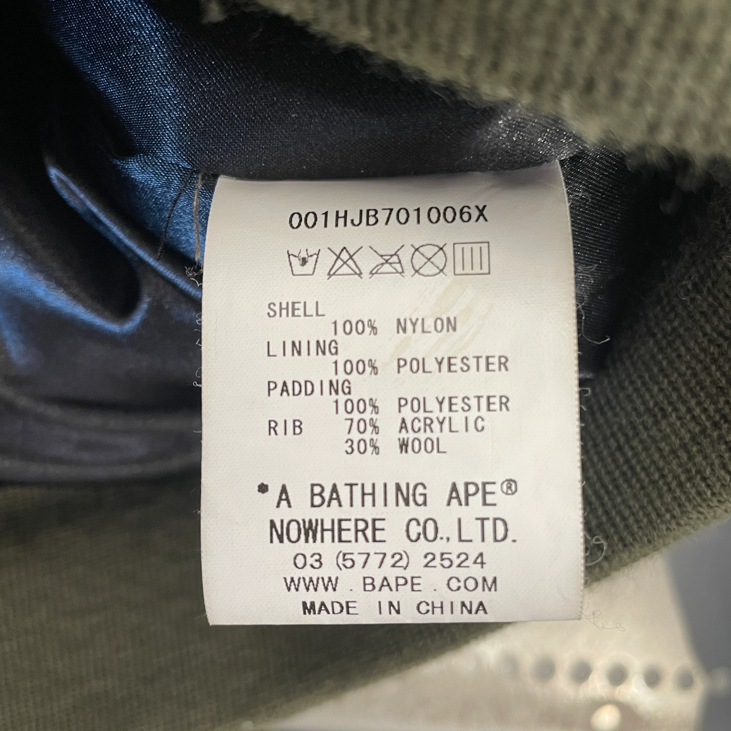 A BATHING APE/Flight Jkt/S/Nylon/GRN/Camouflage/1ST CAMO SHARK MA-1