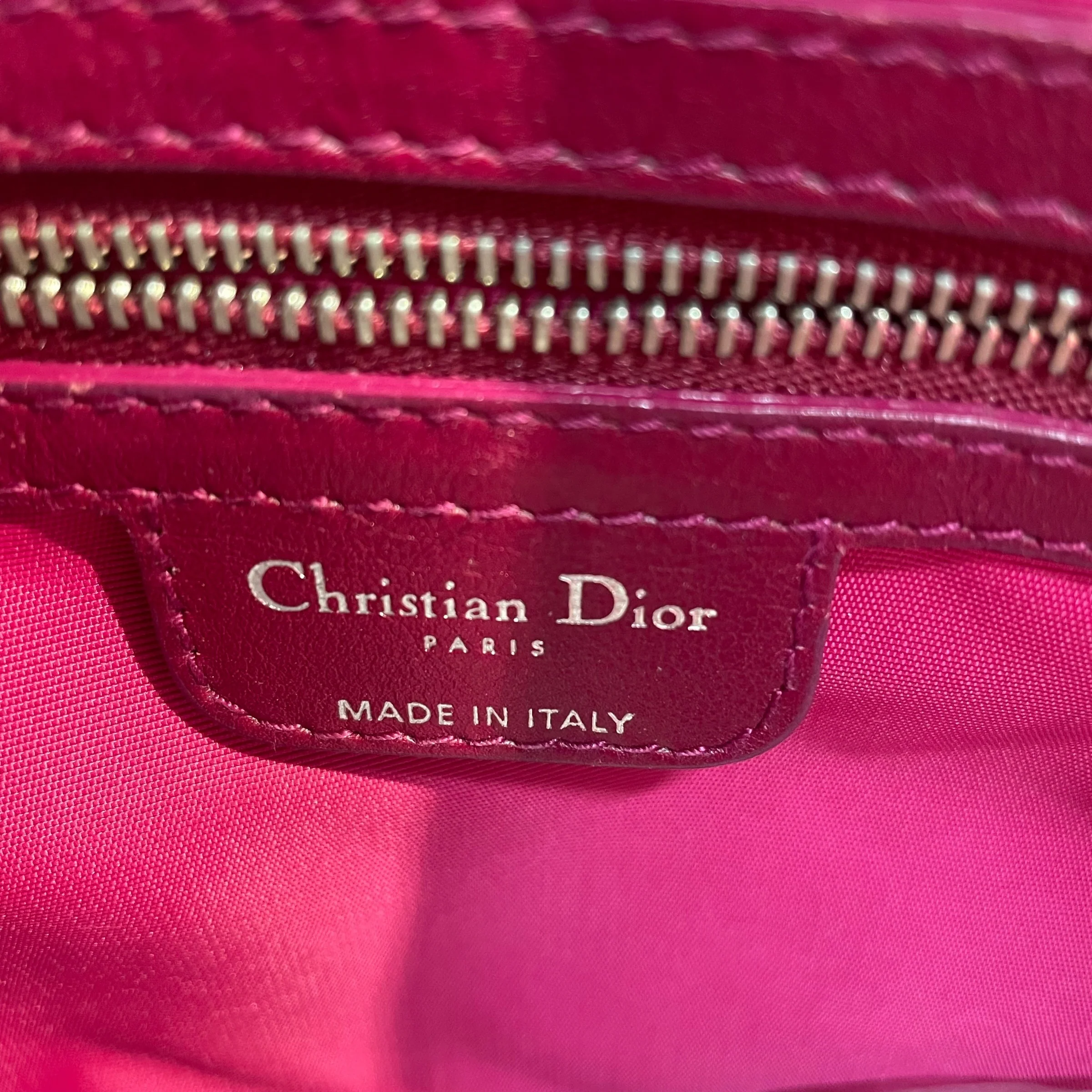 Christian Dior/Tote Bag/Plaid/Leather/PPL/Medum Cannage Panarea