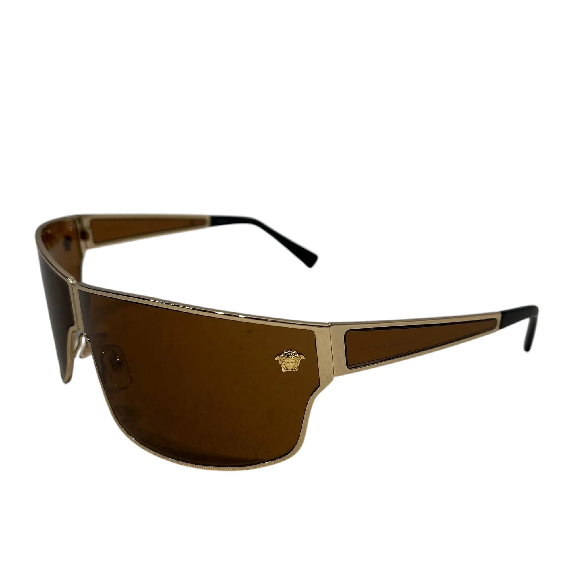 VERSACE/Sunglasses/Plastic/GLD/Oval/GOLD BALCKMOD 220 1002/73