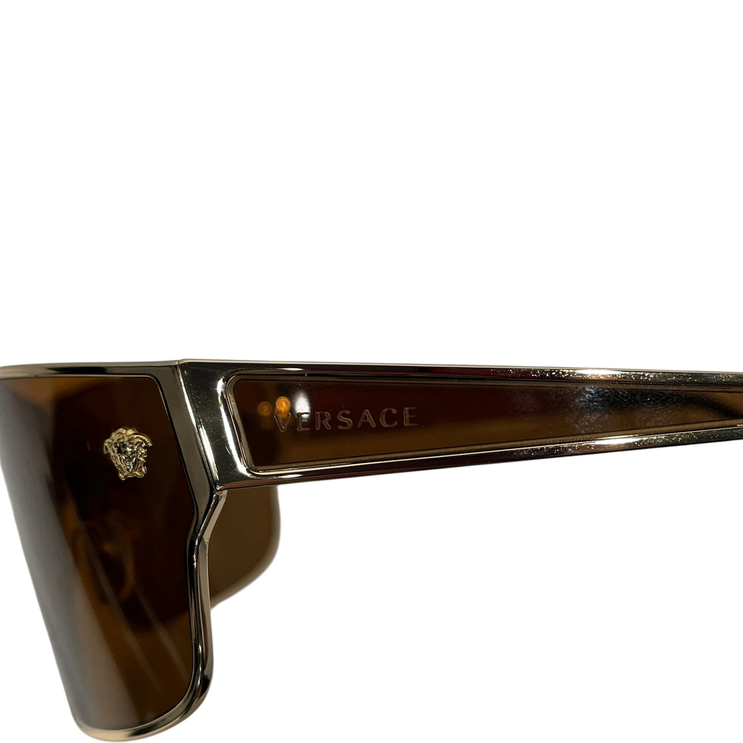 VERSACE/Sunglasses/Plastic/GLD/Oval/GOLD BALCKMOD 220 1002/73
