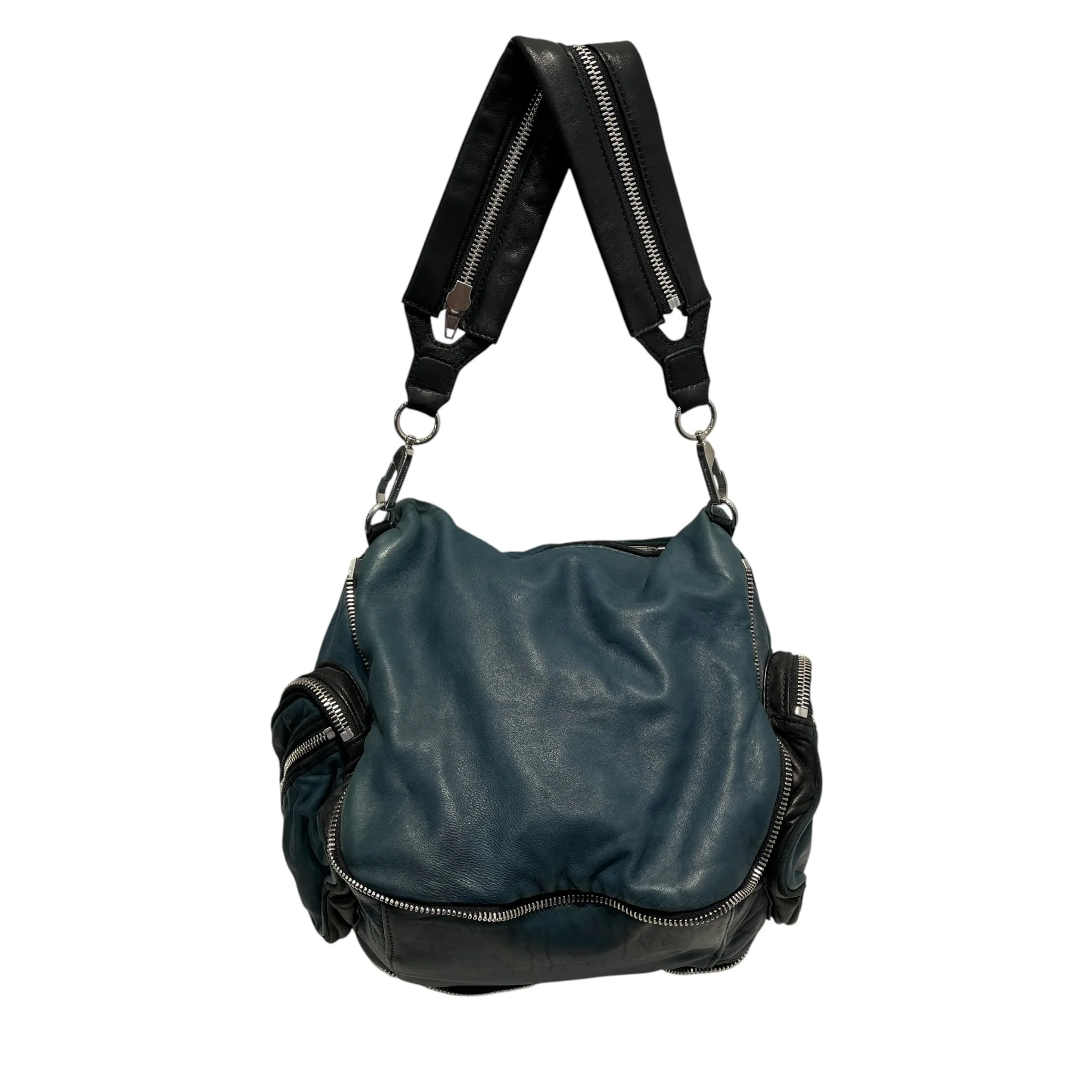 Alexander Wang/Bag/Leather/BLU/SHOULDER BAG ZIPPERS