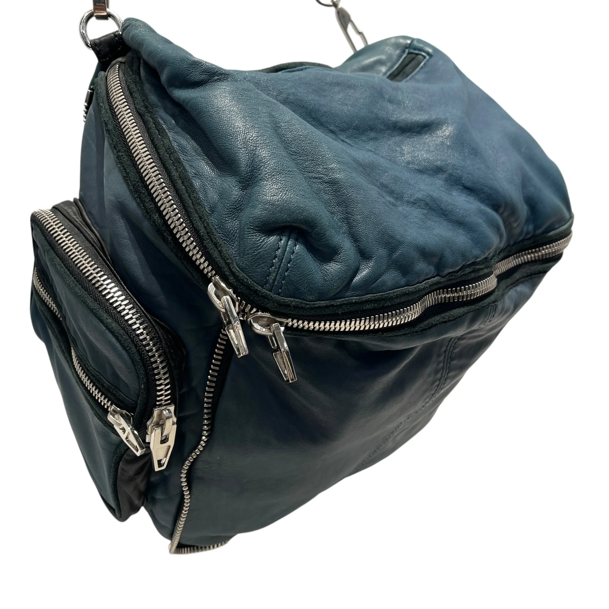 Alexander Wang/Bag/Leather/BLU/SHOULDER BAG ZIPPERS