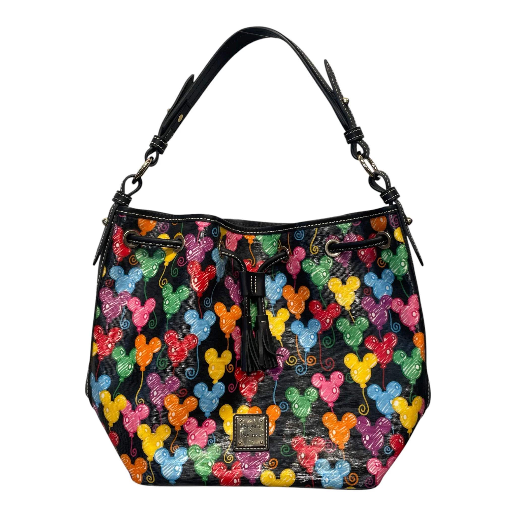 Dooney & Bourke/Disney/Hand Bag/All Over Print/Leather/BLK/DISNEY BALLOON
