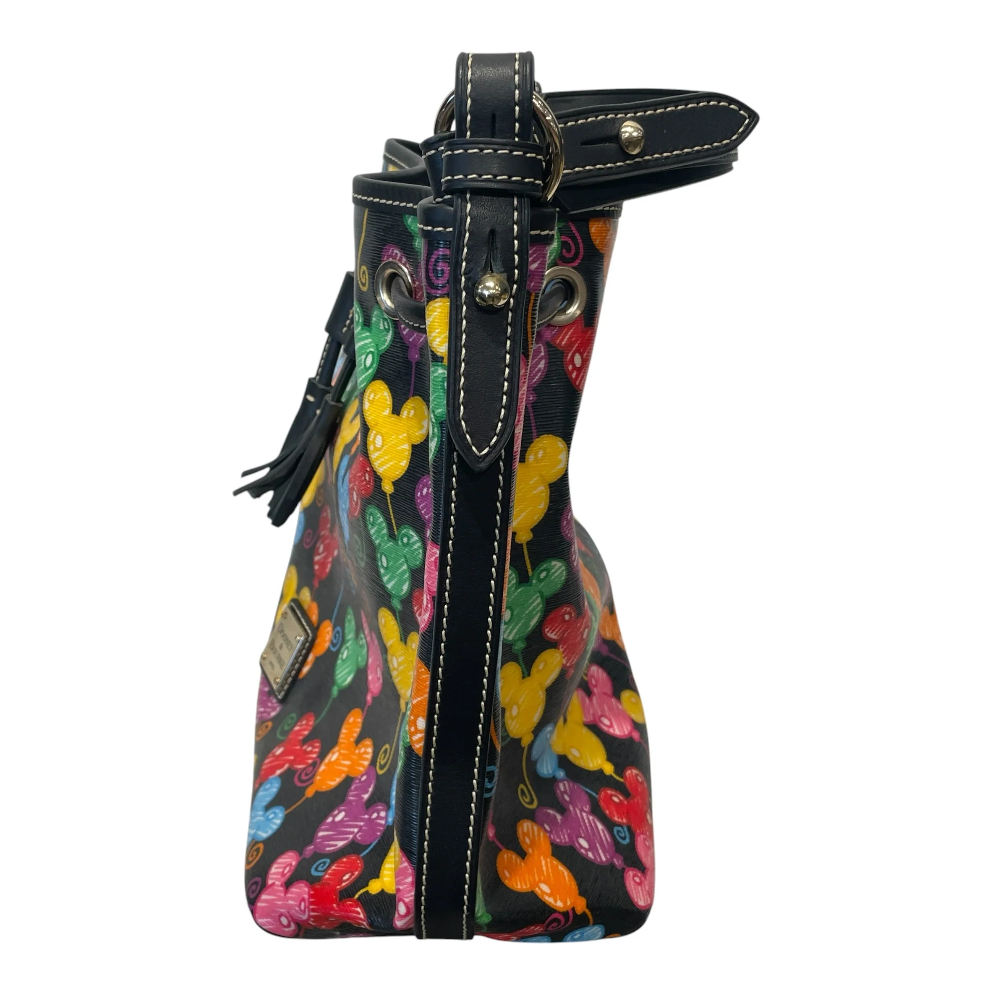Dooney & Bourke/Disney/Hand Bag/All Over Print/Leather/BLK/DISNEY BALLOON