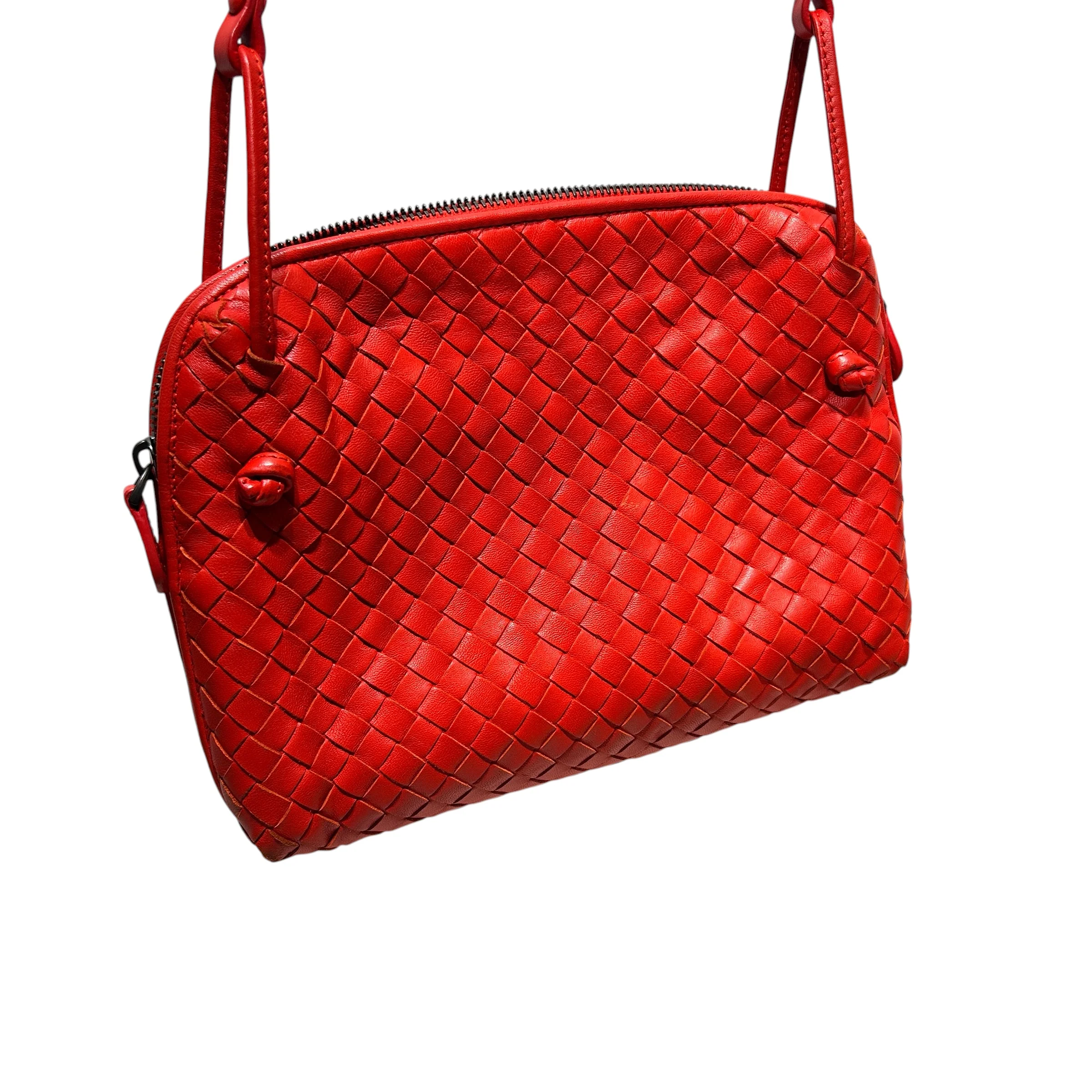 BOTTEGA VENETA/Cross Body Bag/Leather/RED/