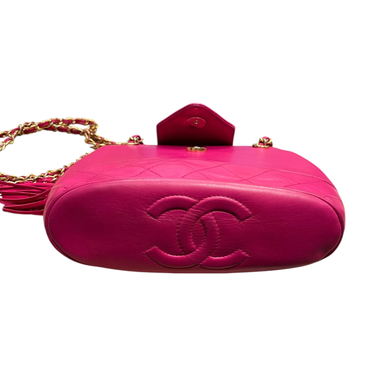 CHANEL/Bag/Leather/PNK/TASSLE KEYCHAIN