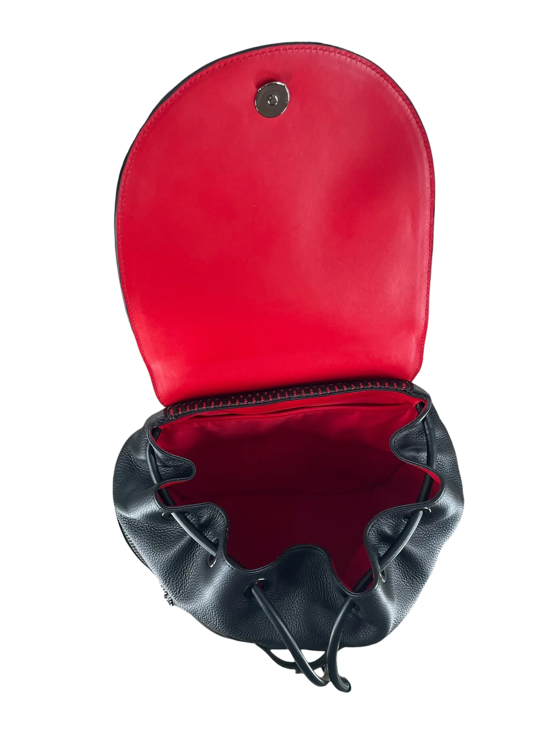 Christian Louboutin/Backpack/Leather/BLK/BLK CALFSKIN SPIKE BACPACK