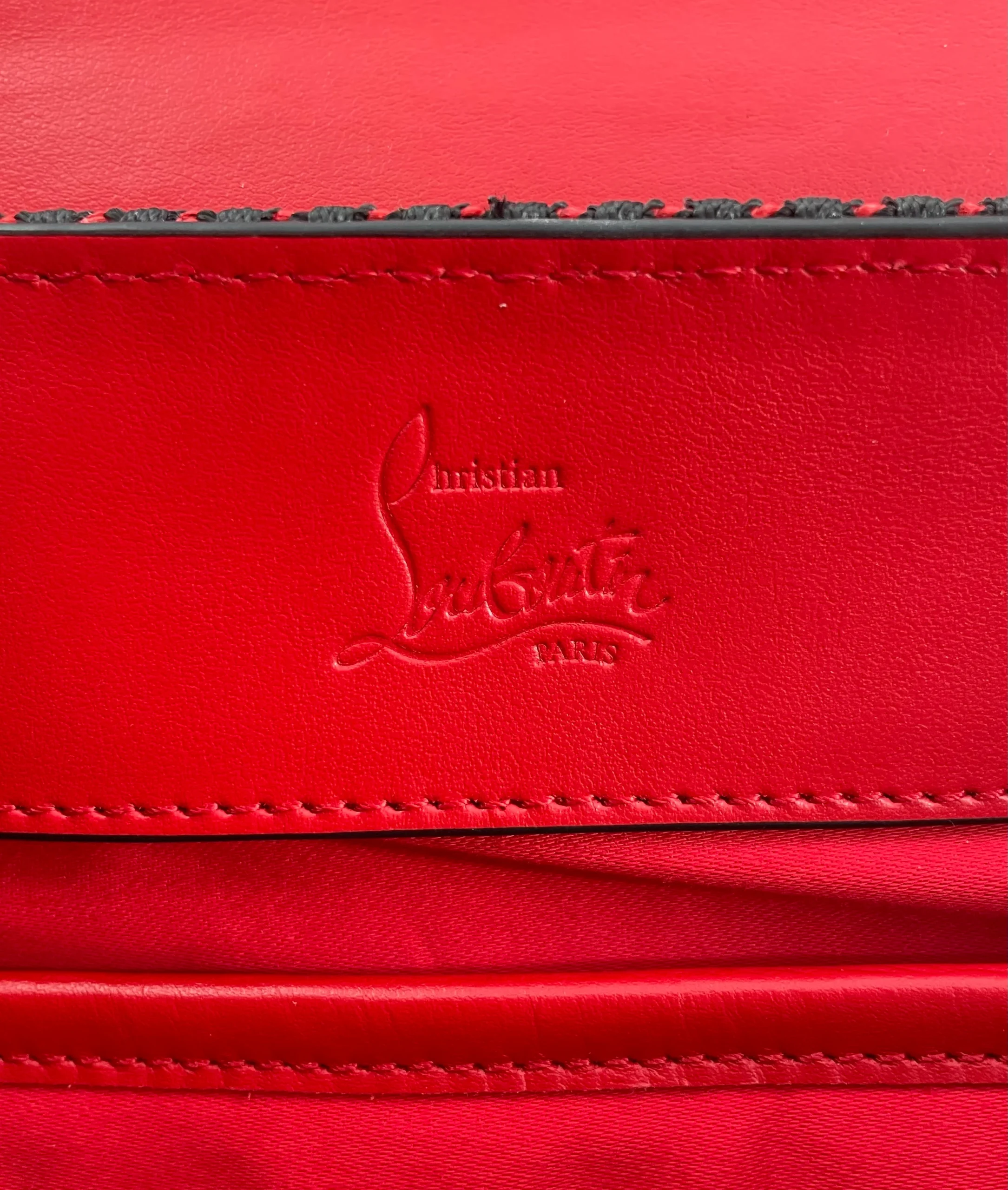 Christian Louboutin/Backpack/Leather/BLK/BLK CALFSKIN SPIKE BACPACK