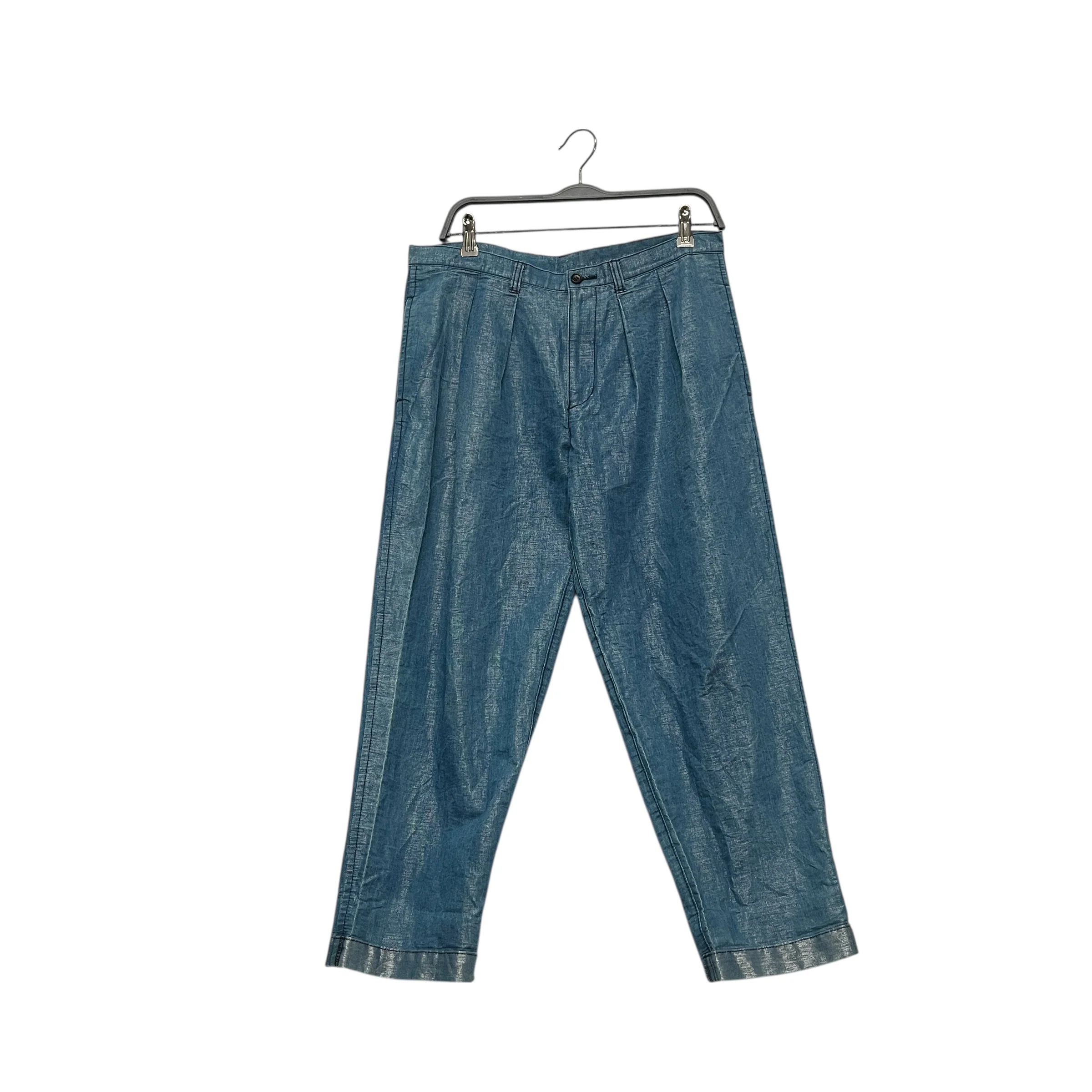 tricot COMME des GARCONS/Slacks/L/Denim/IDG/TAPERED PLEATED SHIMMER TROUSE