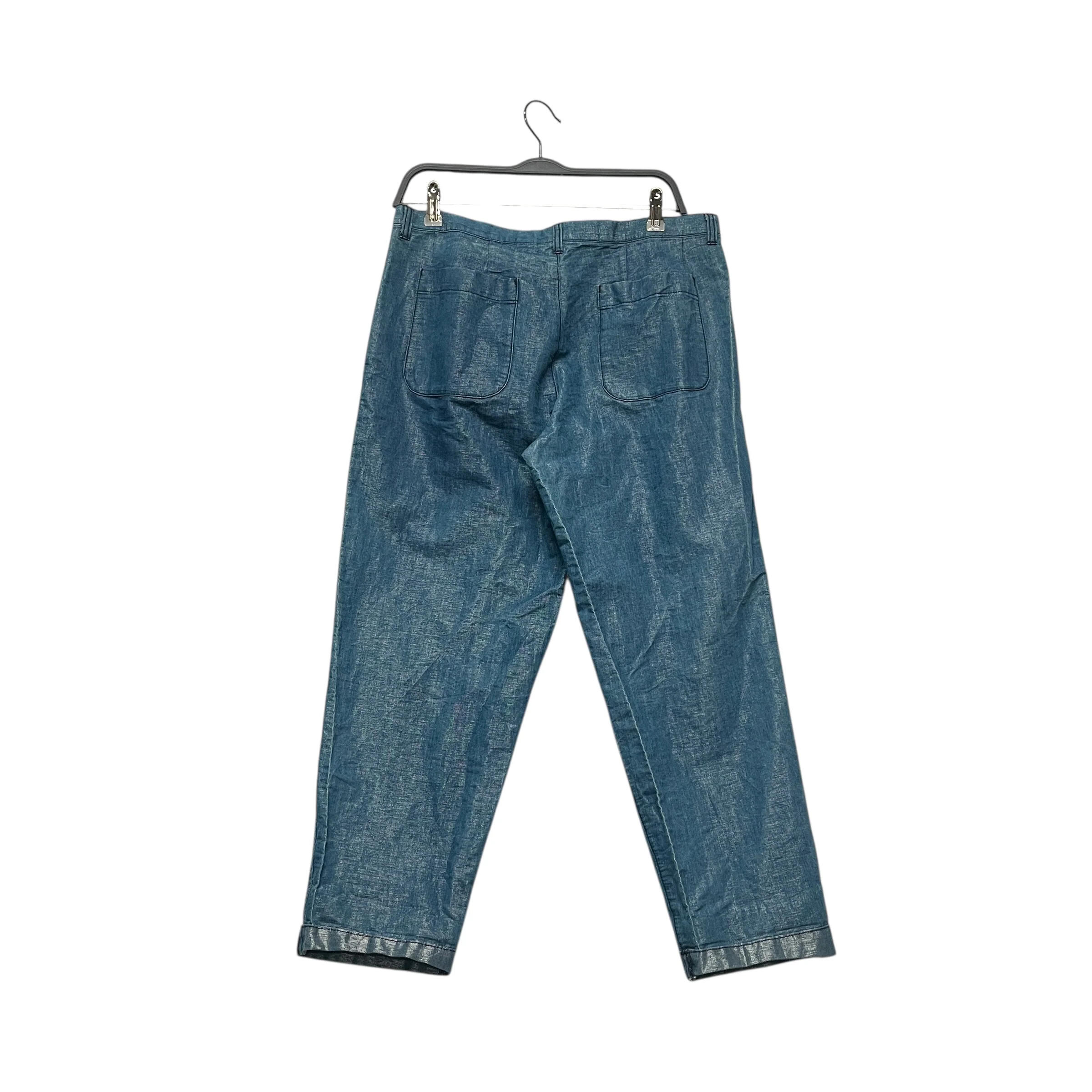 tricot COMME des GARCONS/Slacks/L/Denim/IDG/TAPERED PLEATED SHIMMER TROUSE