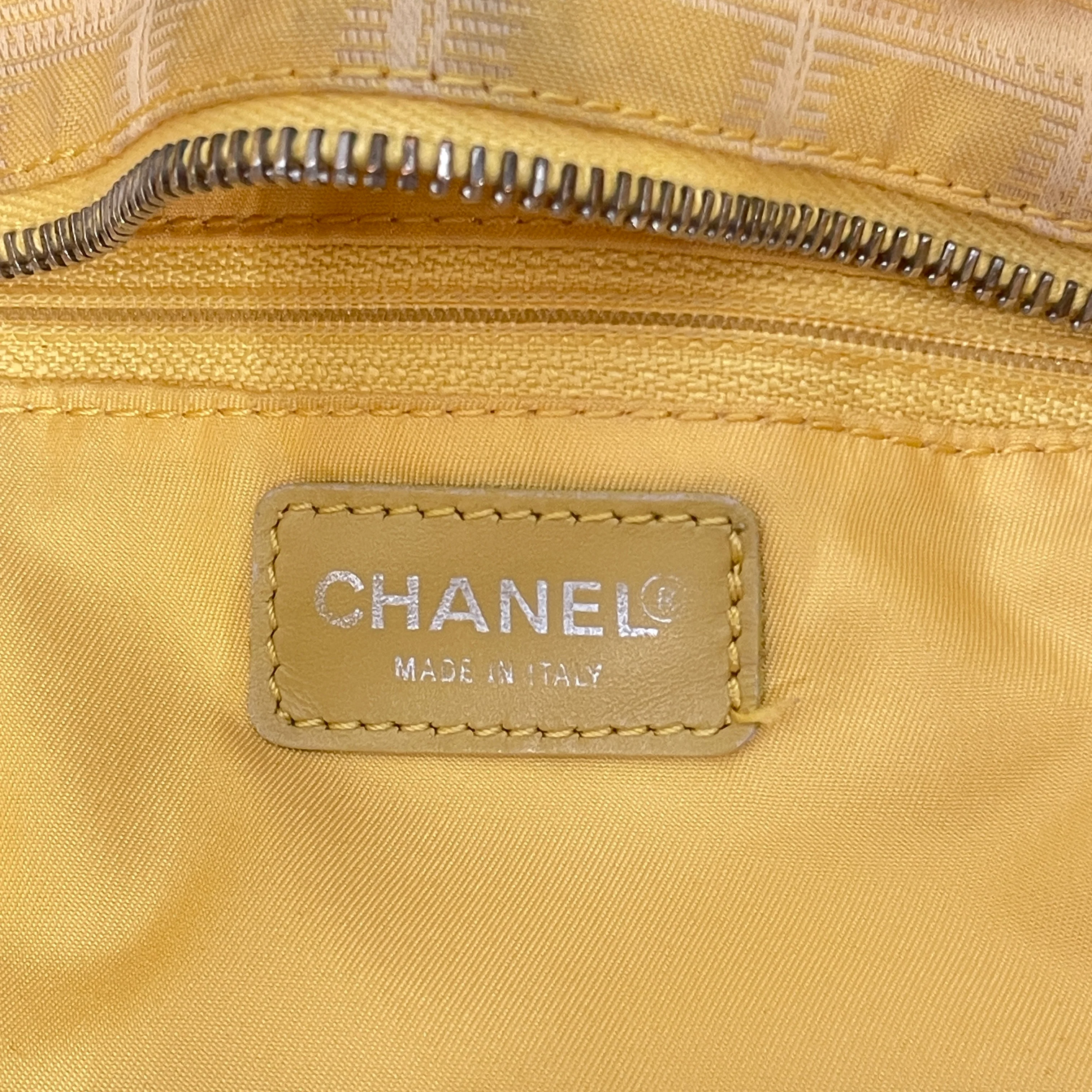 CHANEL/Tote Bag/Monogram/Nylon/YEL/Sport Ligne Travel Tote