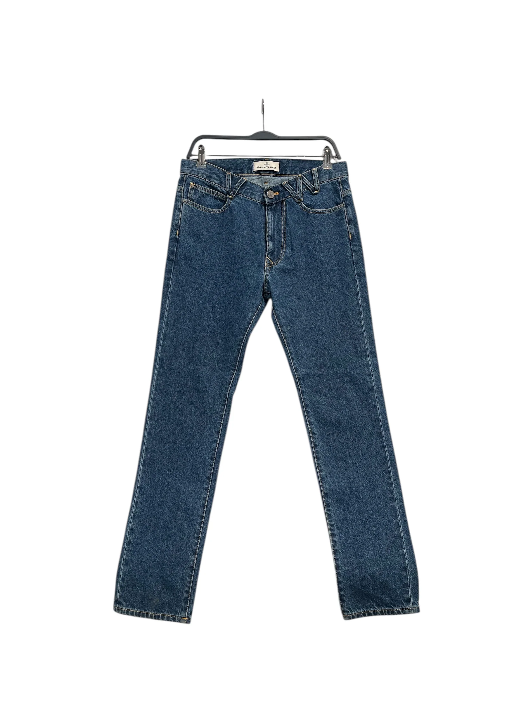 Vivienne Westwood/Pants/30/Cotton/IDG/VW PRINTED TAPERED DENIM