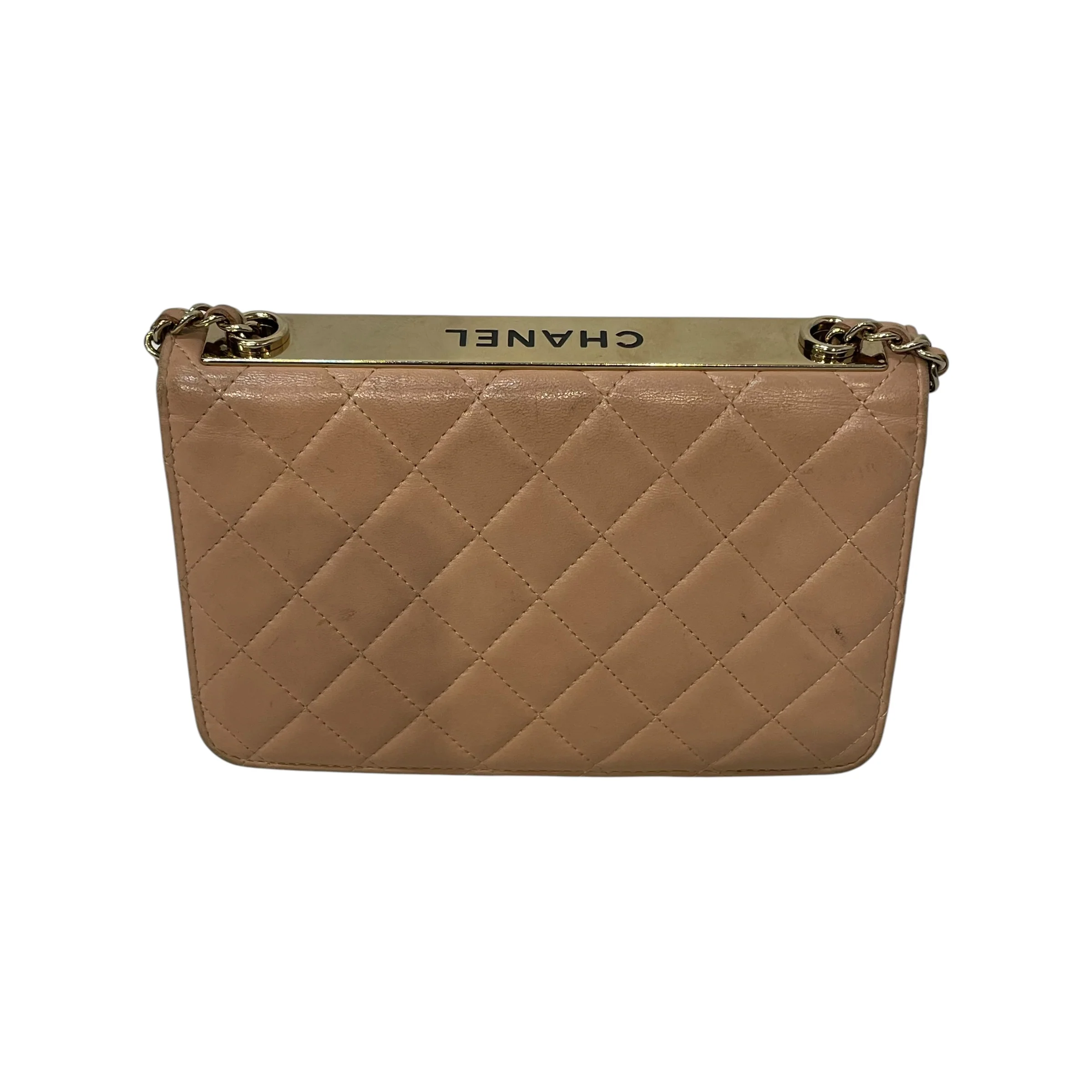 CHANEL/Cross Body Bag/Lambskin/BEG/Trendy CC Quilted