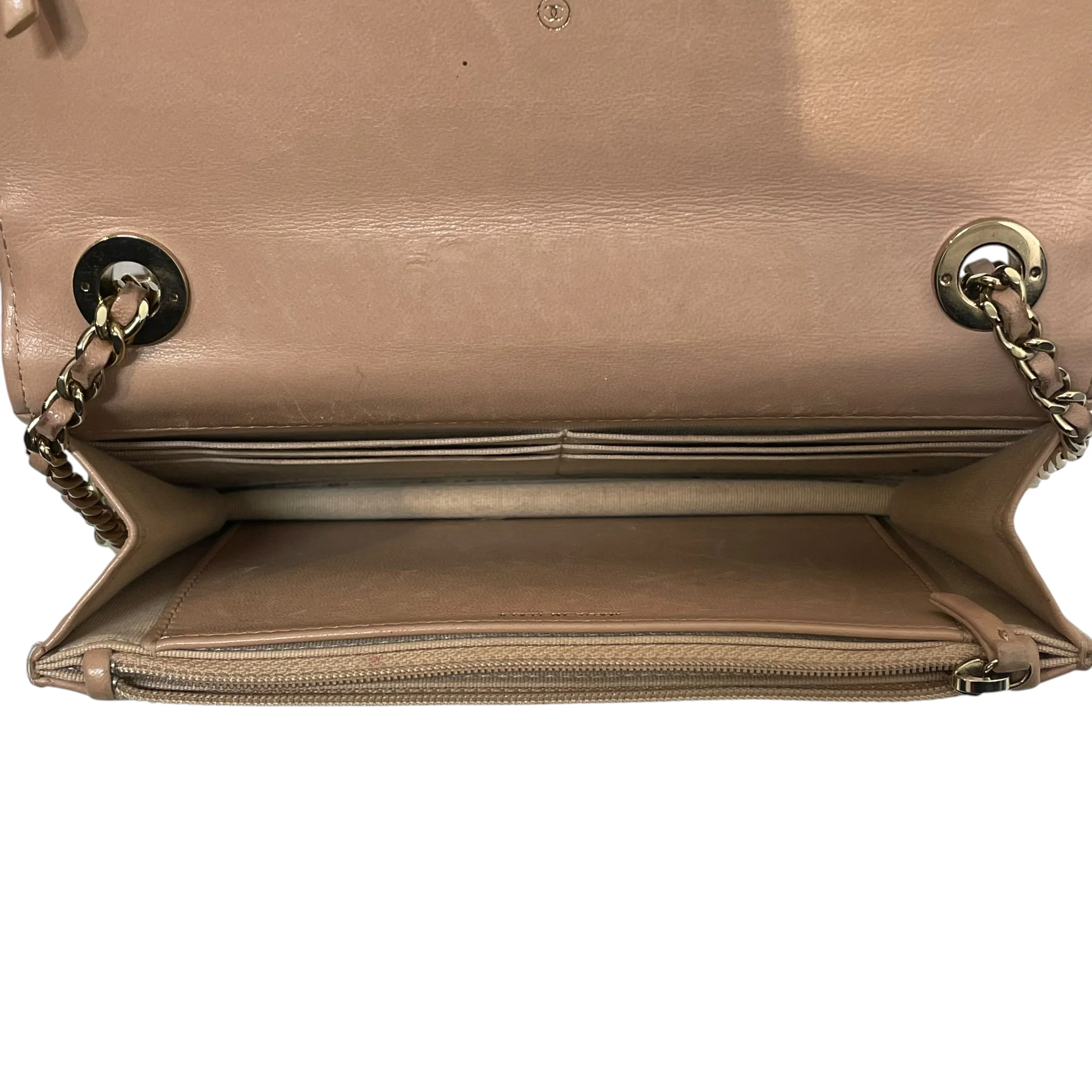 CHANEL/Cross Body Bag/Lambskin/BEG/Trendy CC Quilted