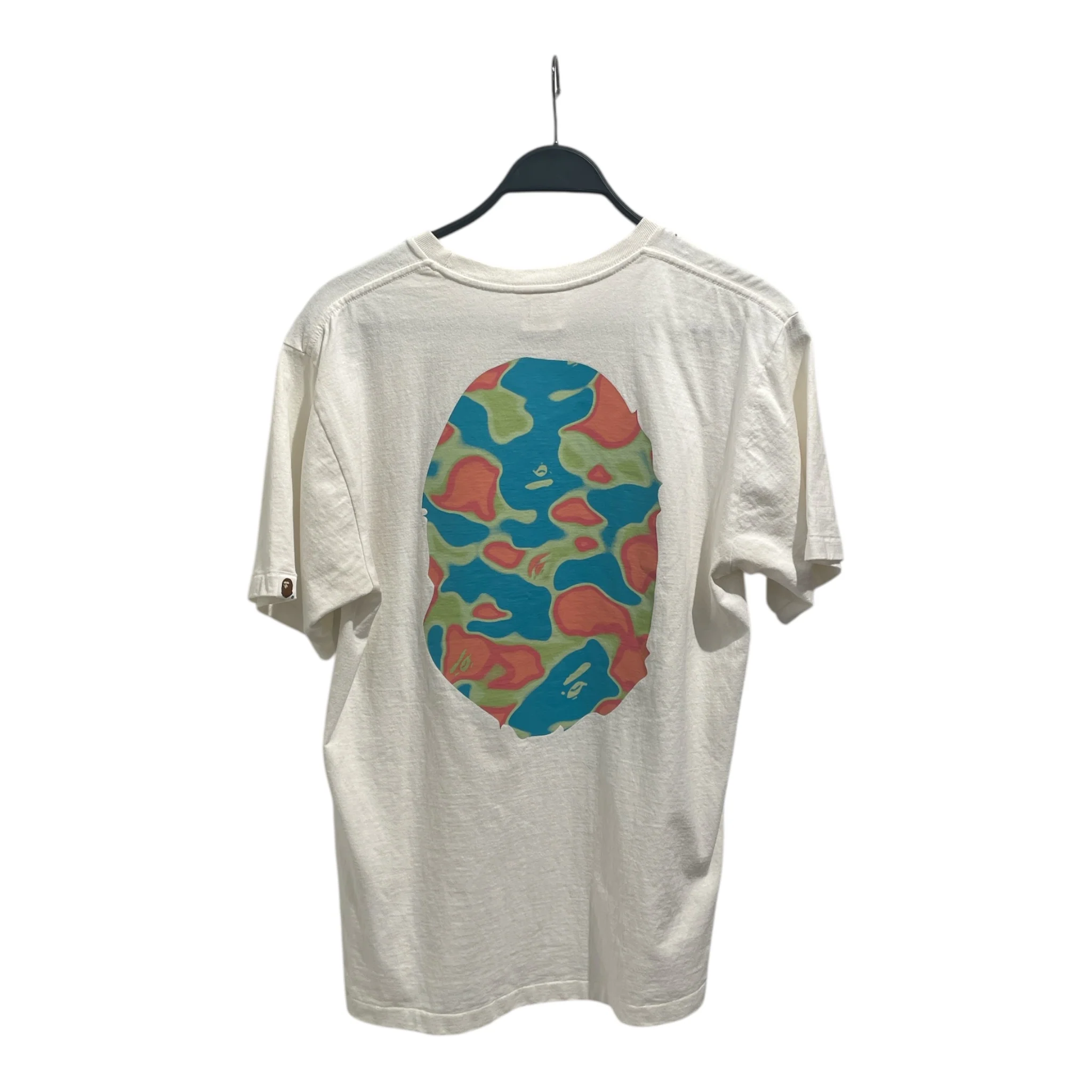A BATHING APE/T-Shirt/L/Cotton/WHT/Graphic/