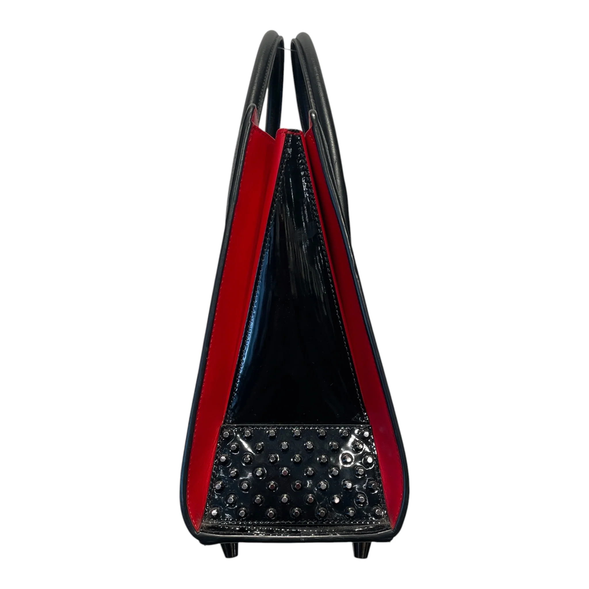Christian Louboutin/Bag/Leather/BLK/STUDDED PALOMA TOP HANDLE