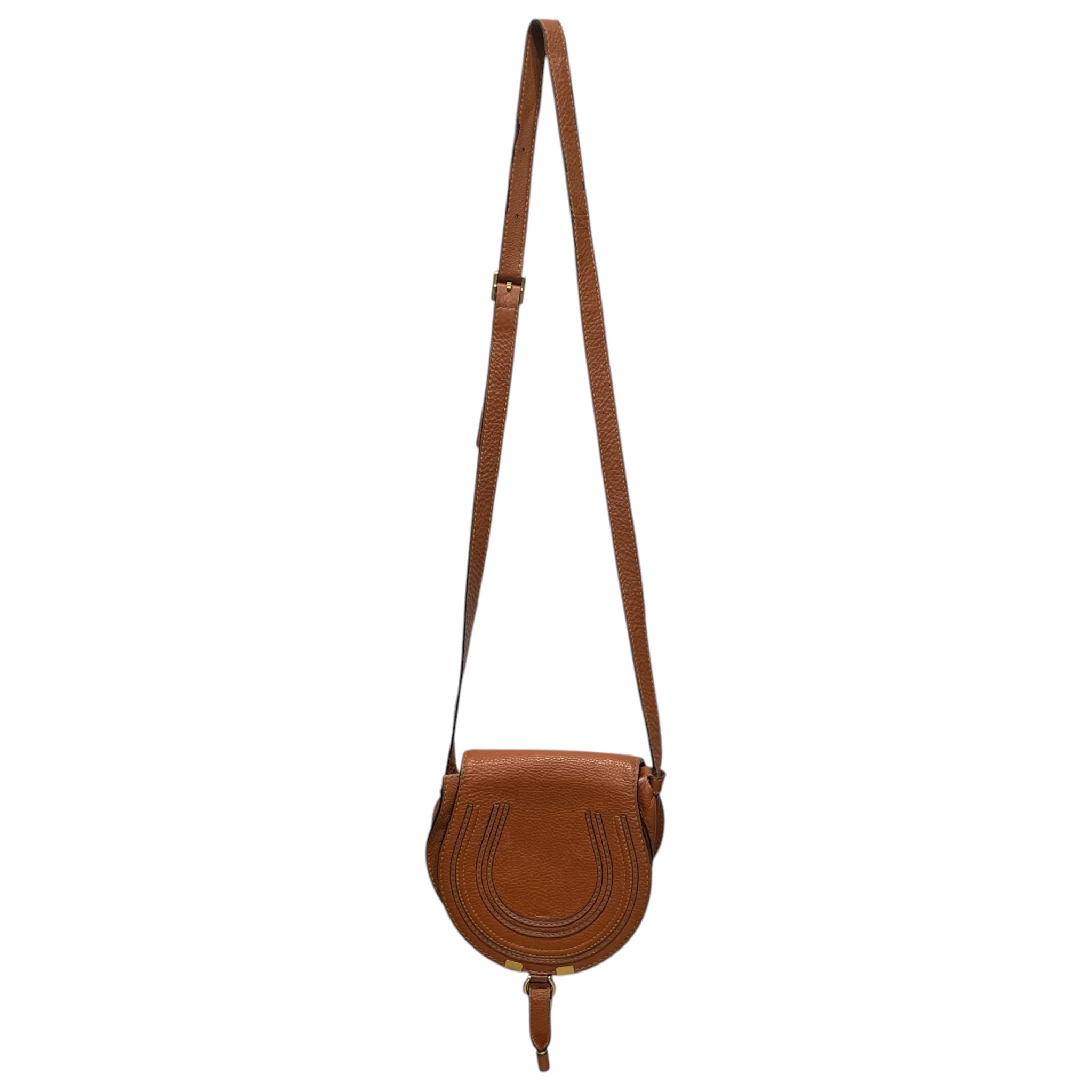 Chloe/Cross Body Bag/Leather/BRW/SMALL MARCIE SADDLE BAG