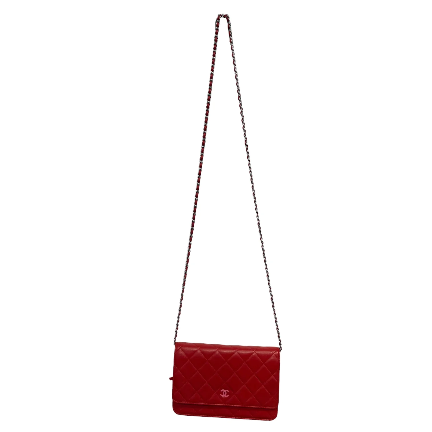 CHANEL/Cross Body Bag/RED/CAVIAR QUILTED