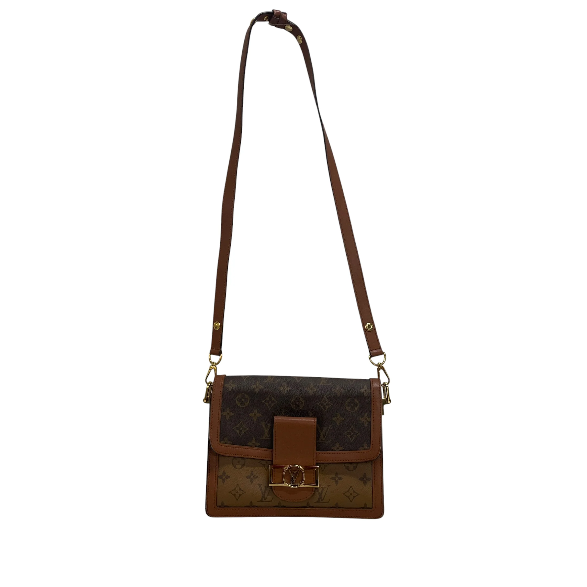 LOUIS VUITTON/Cross Body Bag/Monogram/Leather/BRW/REVERSE MONOGRAM/ 8KJBBRW
