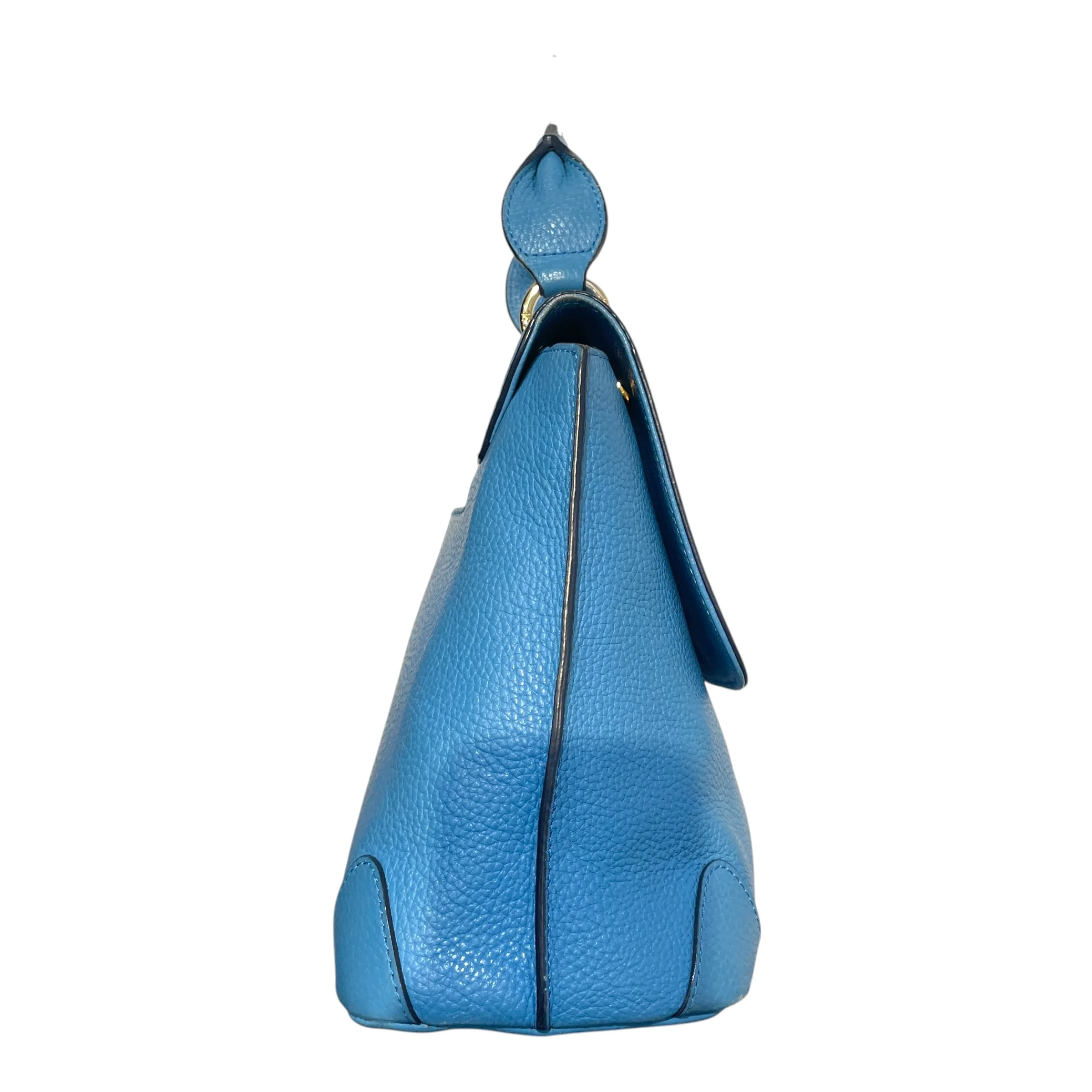 MCM/Clutch Bag/Leather/BLU/Leather handle bag Baby blue
